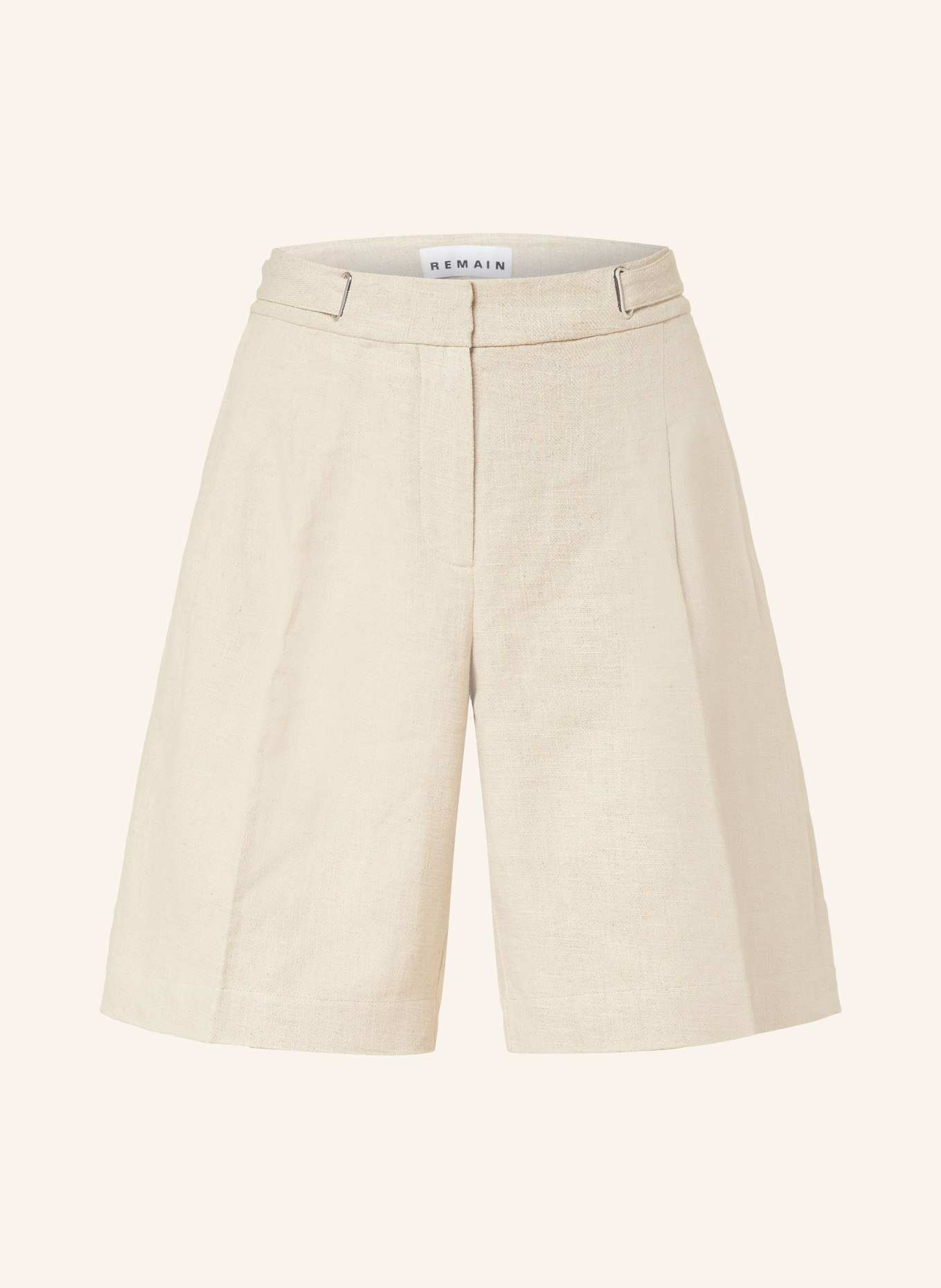 REMAIN Linen shorts, Color: ECRU (Image 1)
