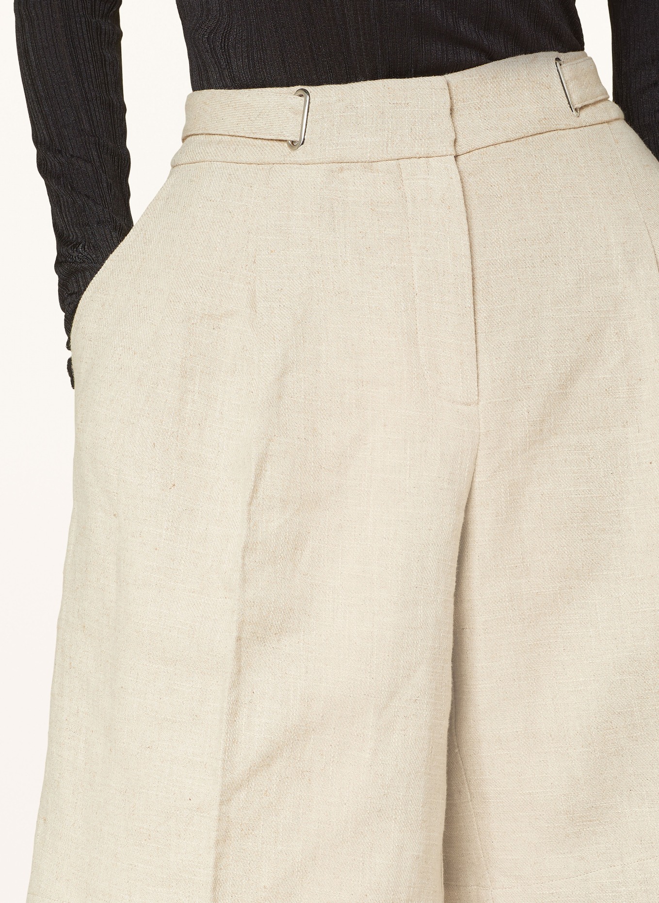 REMAIN Linen shorts, Color: ECRU (Image 5)