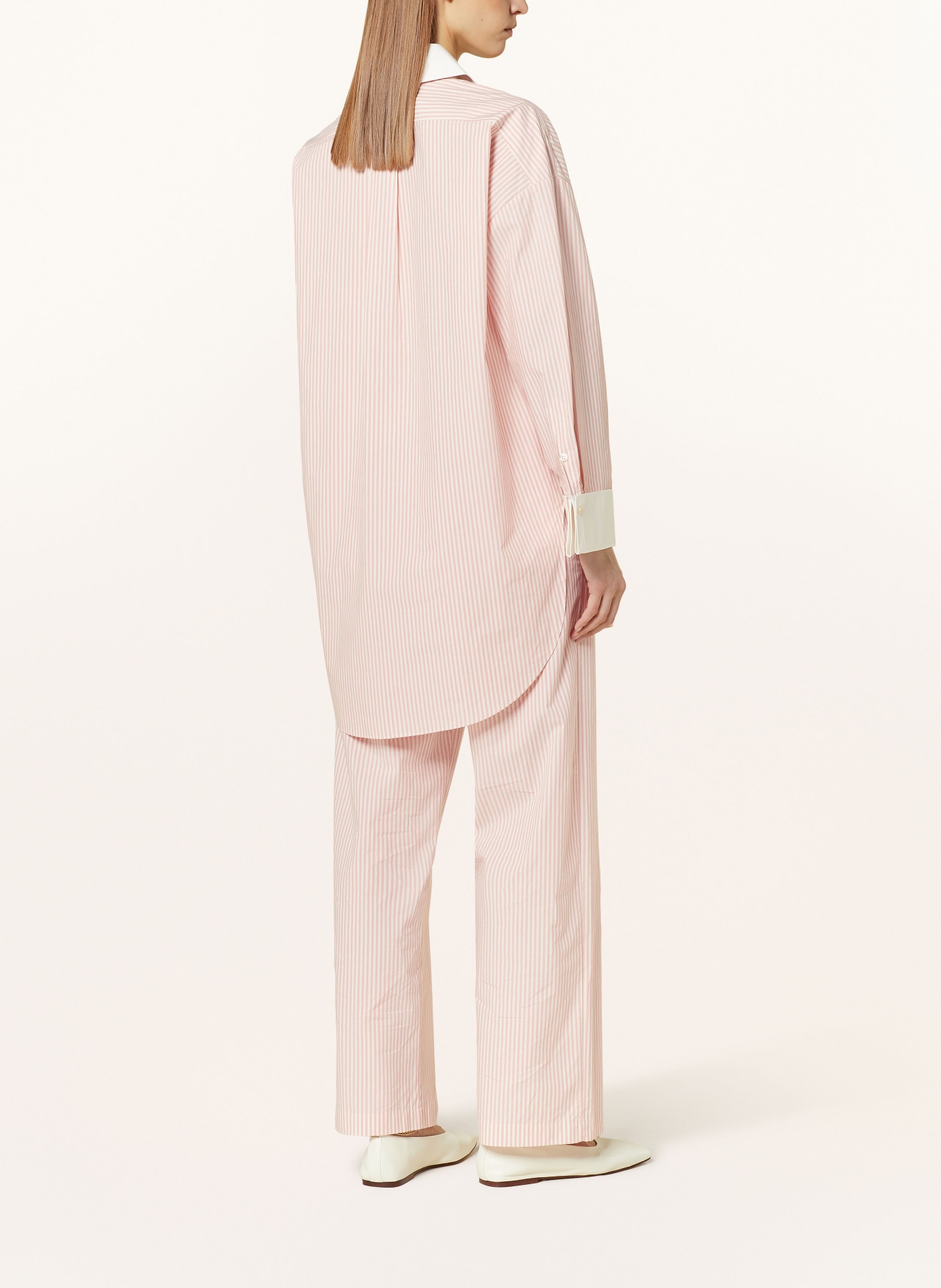 BY MALENE BIRGER Wide leg trousers HELSY, Color: LIGHT PINK/ CREAM/ WHITE (Image 3)