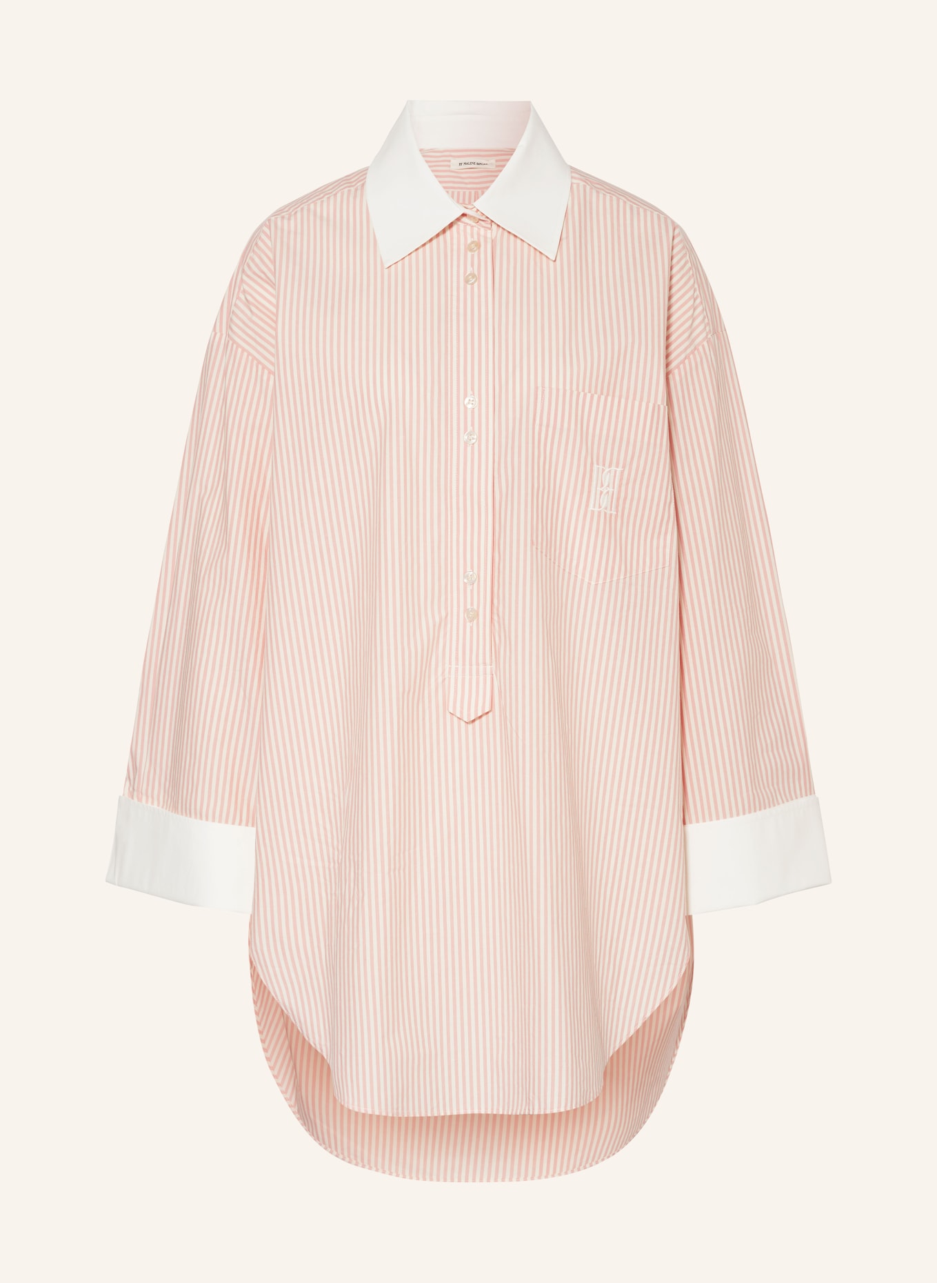 BY MALENE BIRGER Oversized shirt blouse MAYE, Color: WHITE/ ROSE (Image 1)