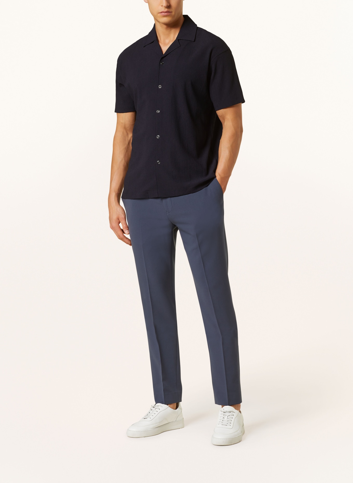 REISS Resort shirt HUNT comfort fit, Color: DARK BLUE (Image 2)