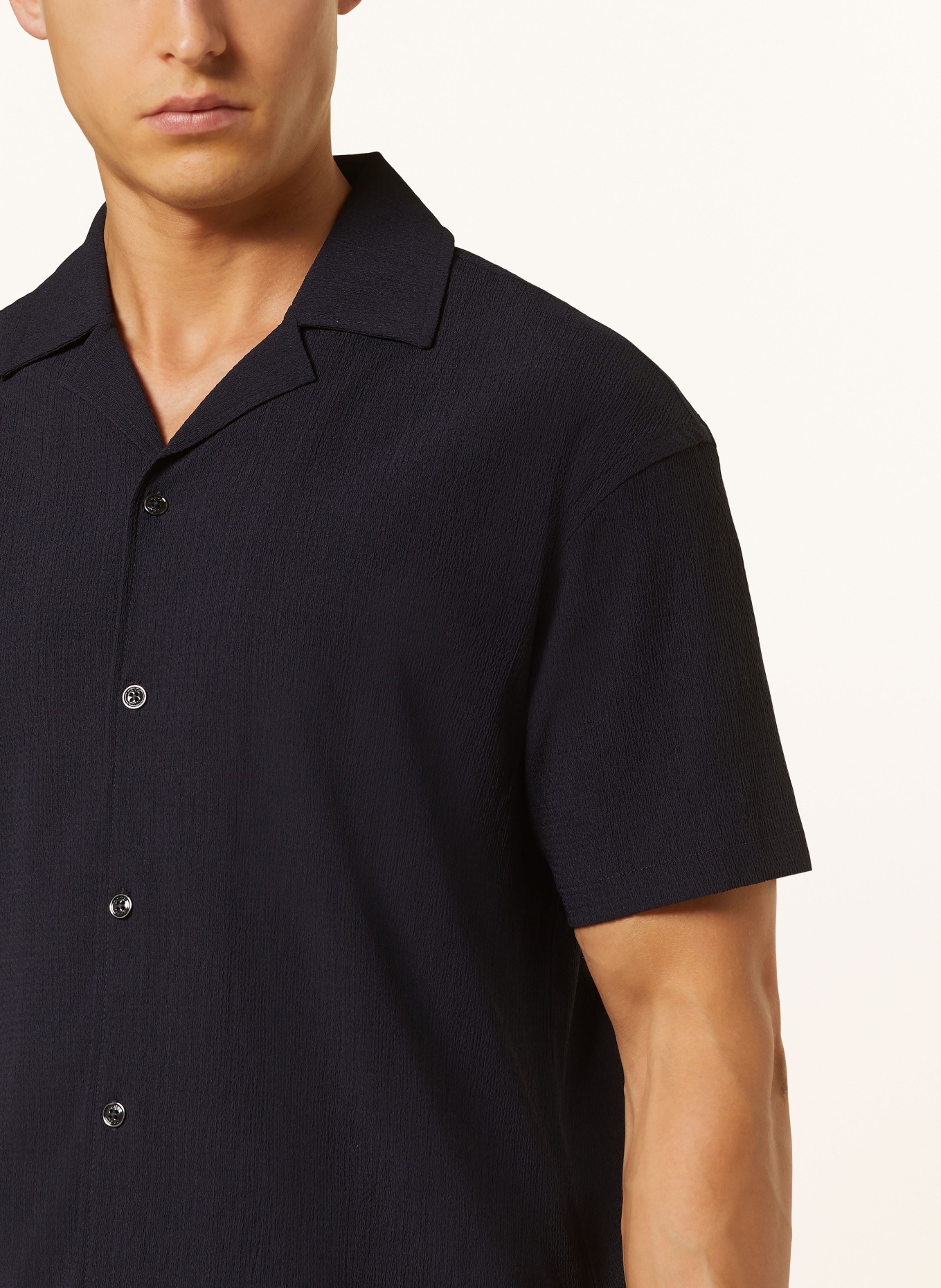 REISS Resort shirt HUNT comfort fit, Color: DARK BLUE (Image 4)