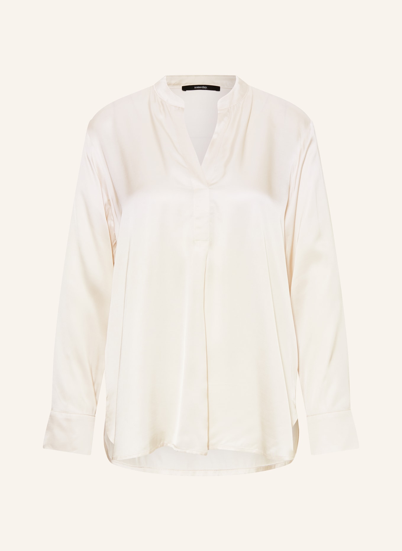 someday Shirt blouse ZELISSA in satin, Color: CREAM (Image 1)
