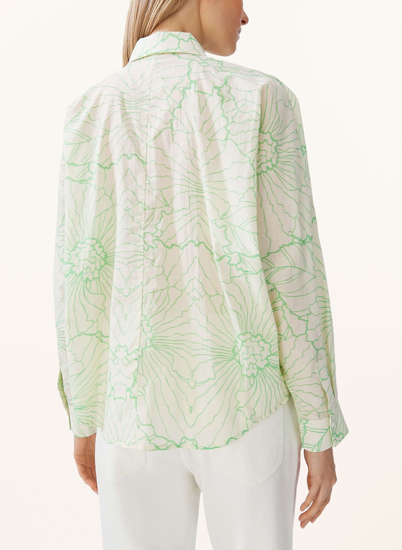 someday Shirt blouse ZARINE, Color: WHITE/ NEON GREEN (Image 3)