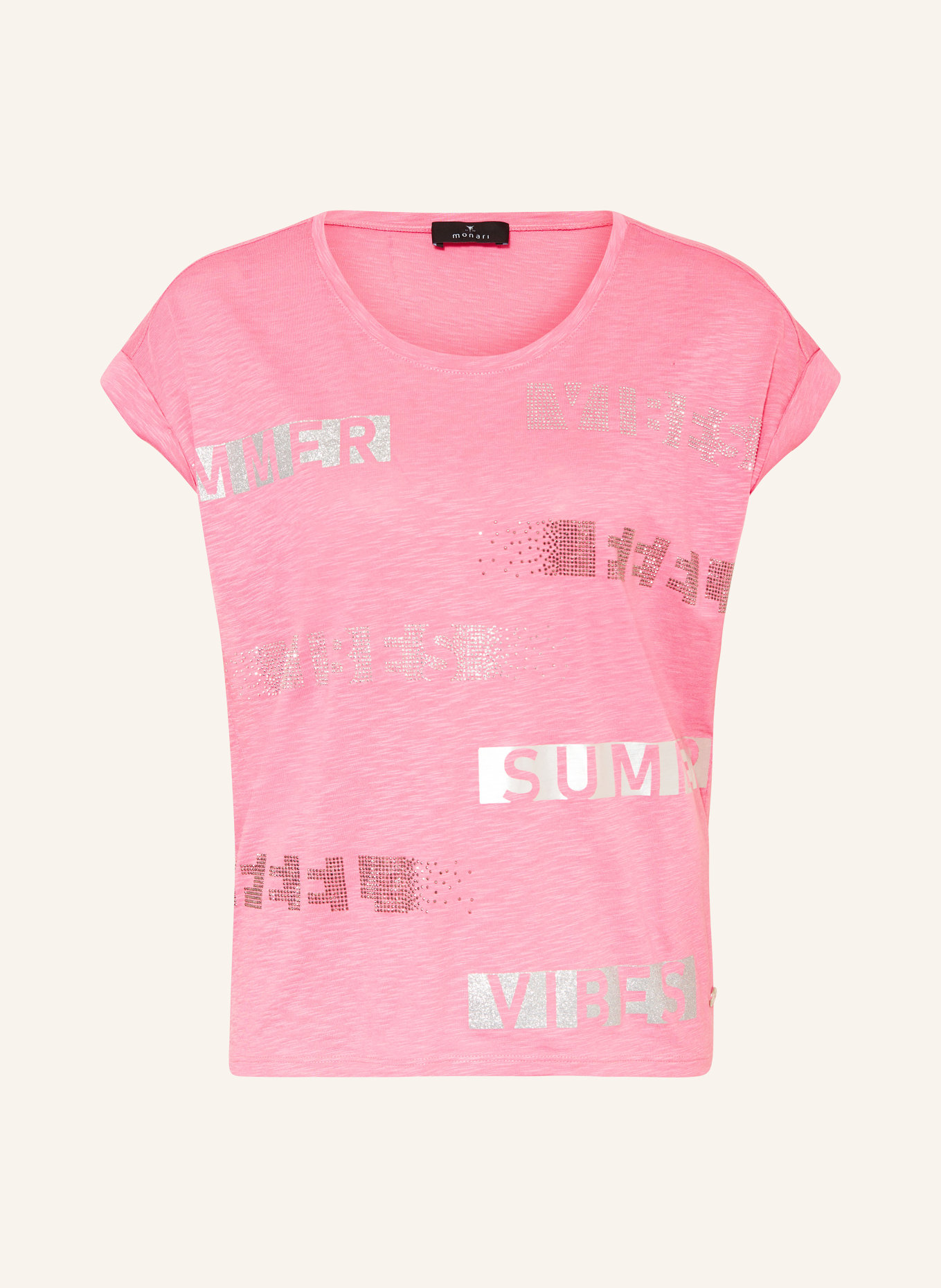 monari T-shirt with decorative gems, Color: 400 berry sorbet (Image 1)