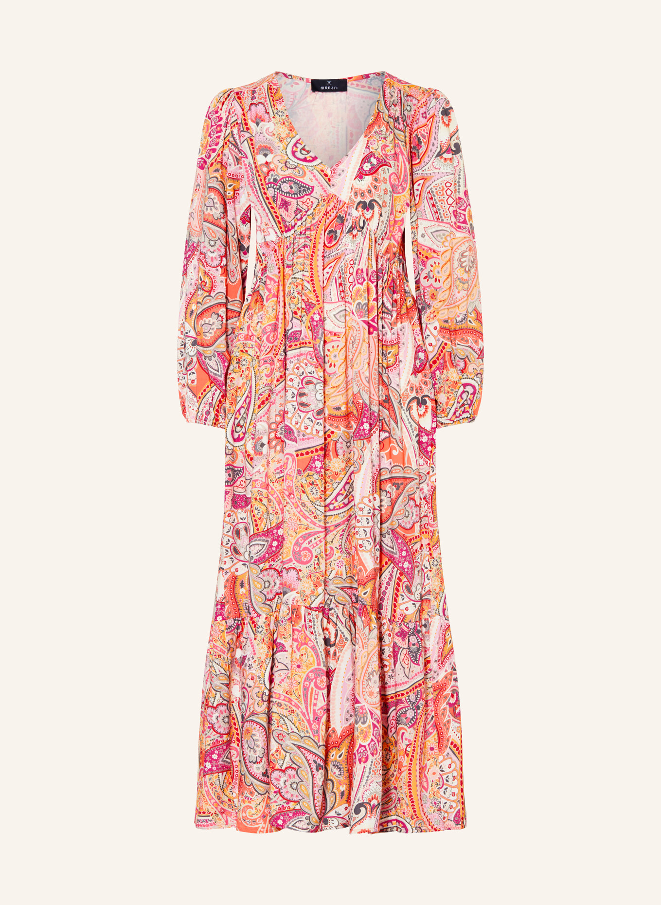 monari Dress, Color: PINK/ GRAY/ ORANGE (Image 1)