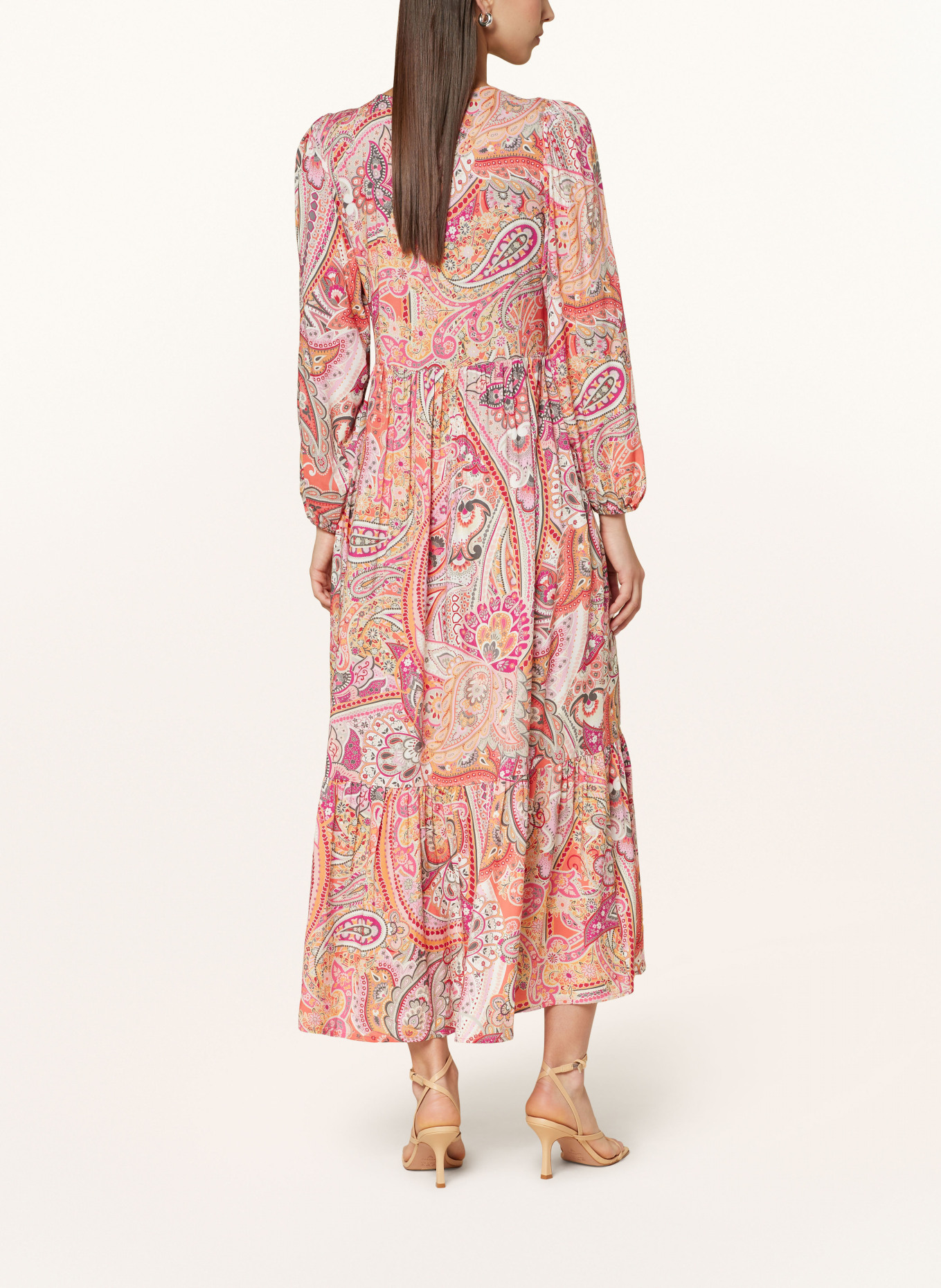 monari Dress, Color: PINK/ GRAY/ ORANGE (Image 3)