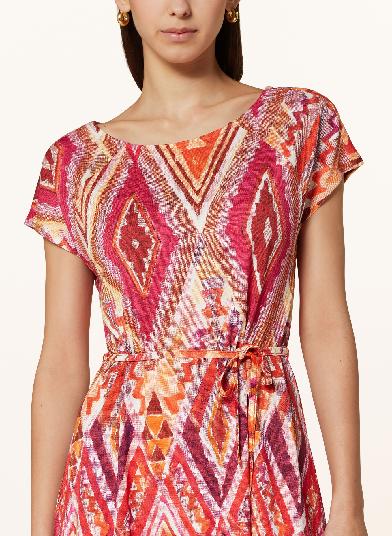 monari Dress, Color: FUCHSIA/ ORANGE/ DARK ORANGE (Image 4)