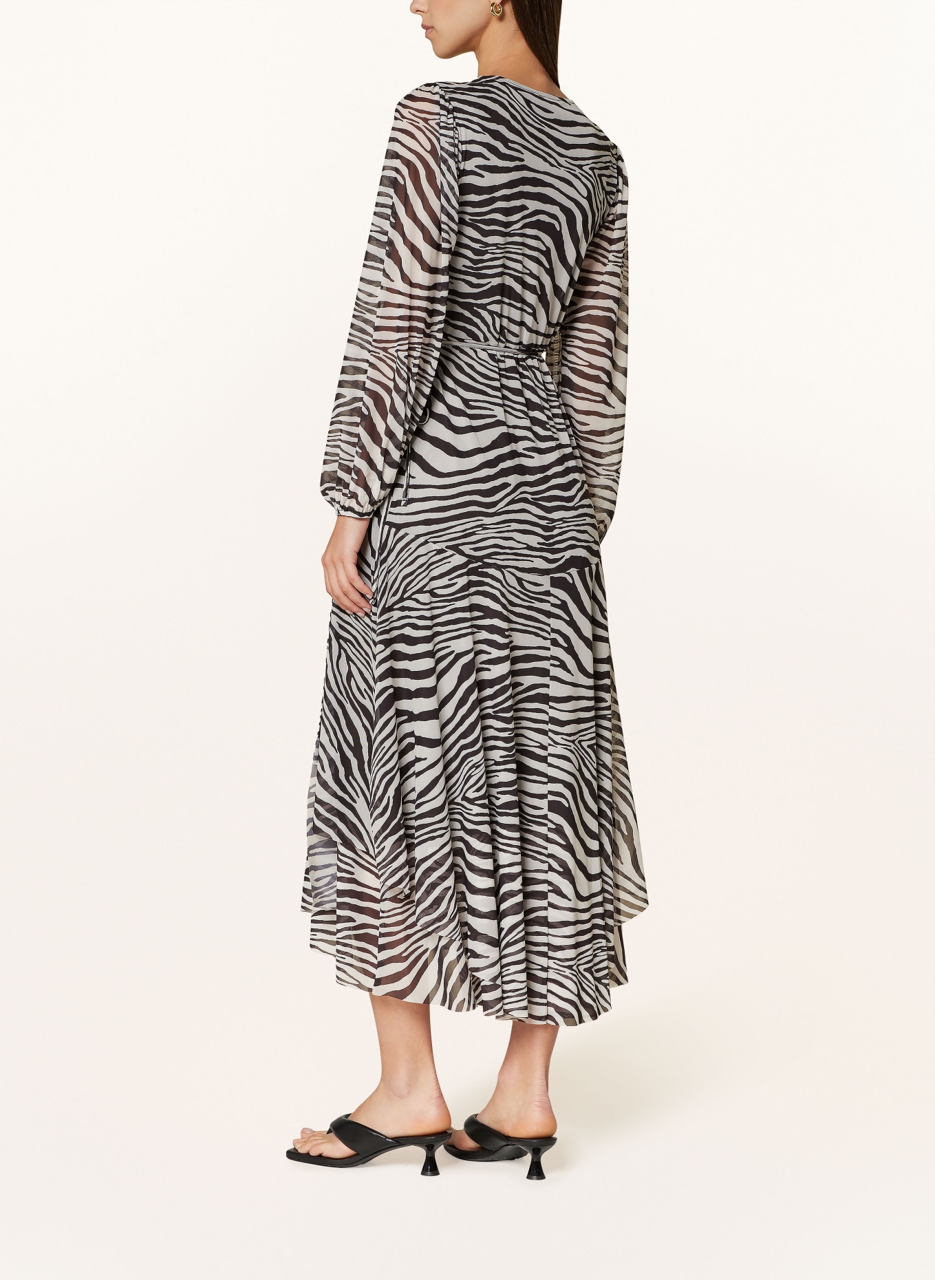 monari Wrap dress made of mesh, Color: BLACK/ WHITE (Image 3)