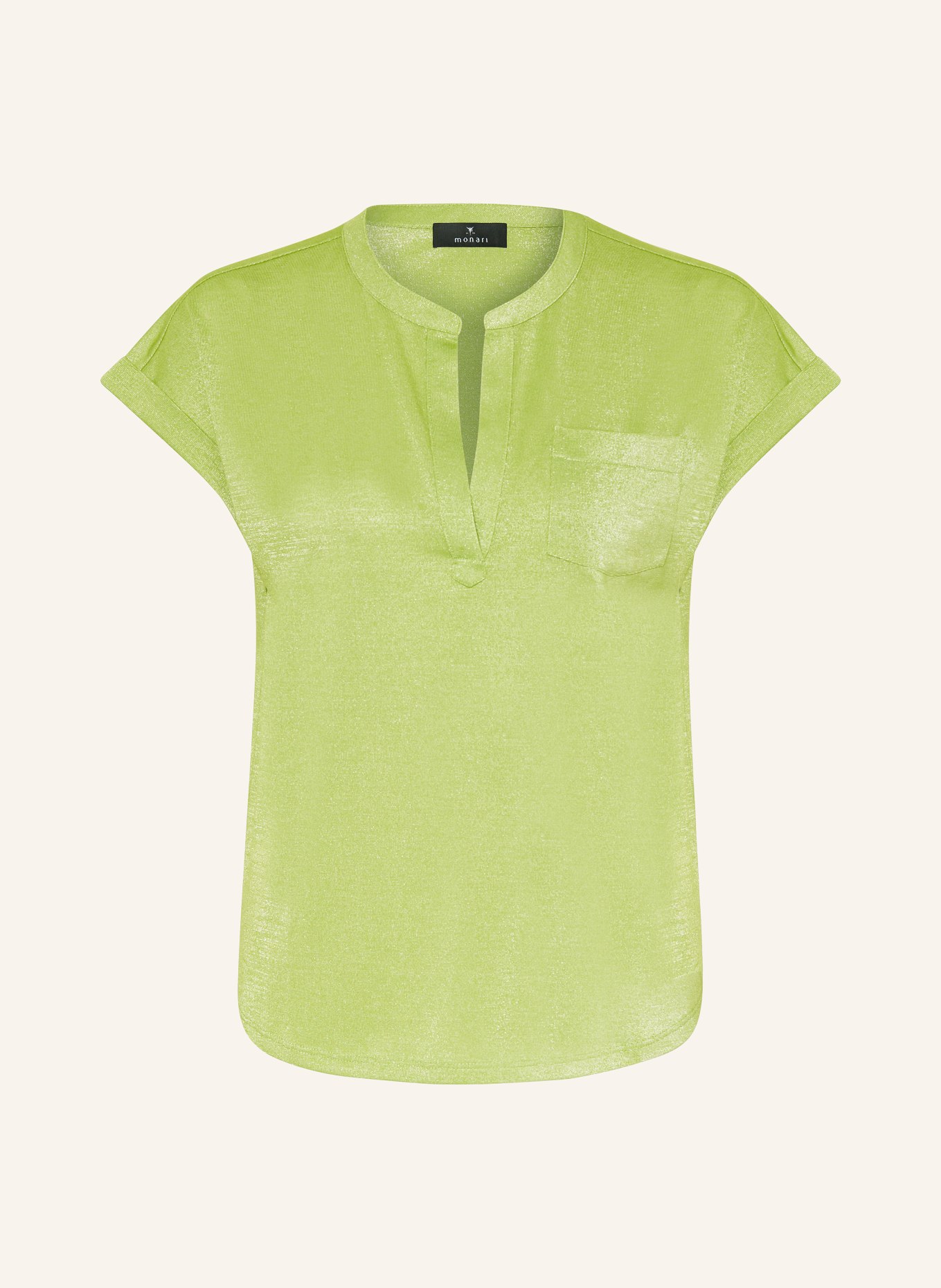 monari T-shirt with glitter thread, Color: 660 matcha (Image 1)