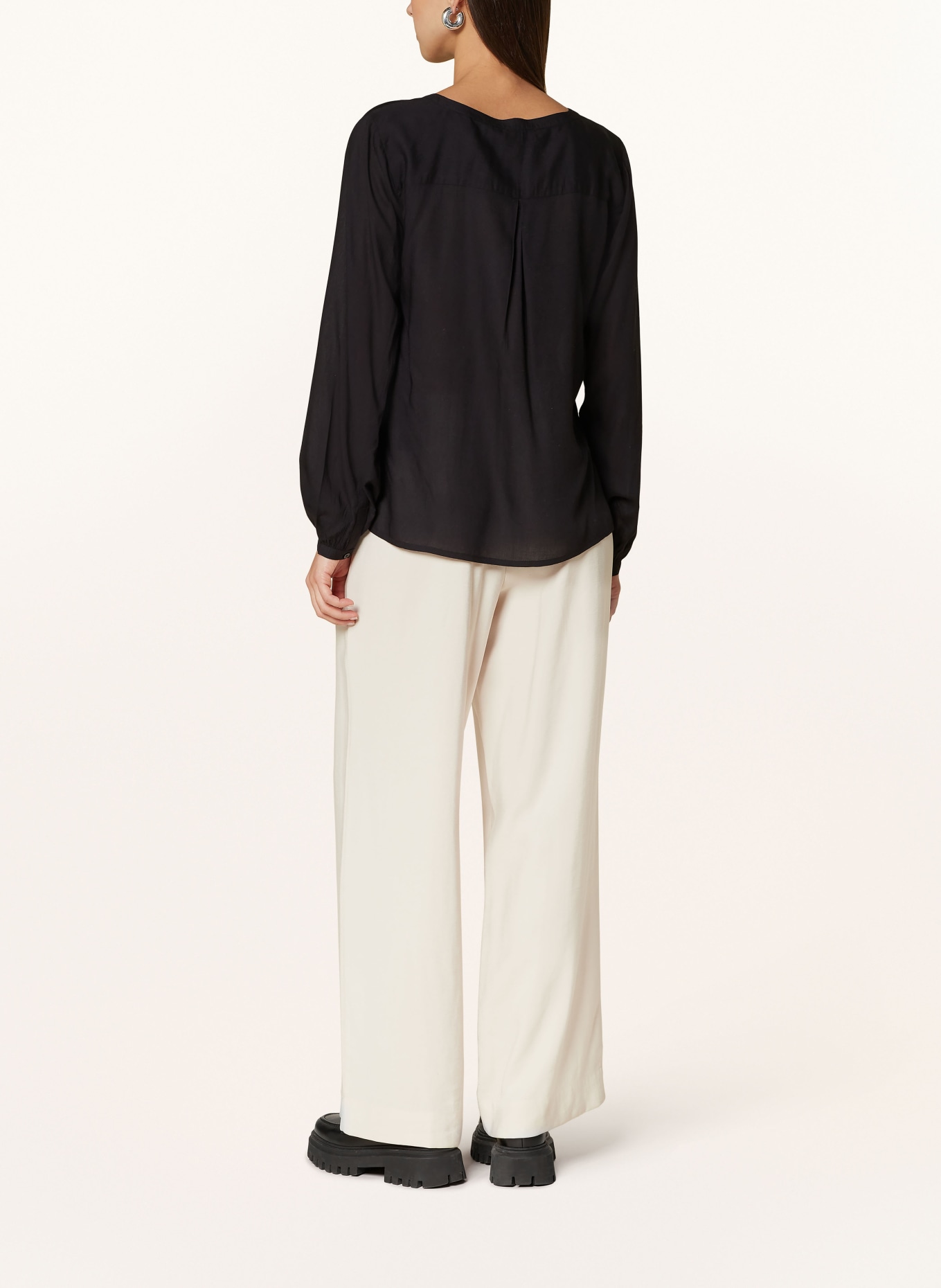 monari Shirt blouse with sequins, Color: BLACK (Image 3)