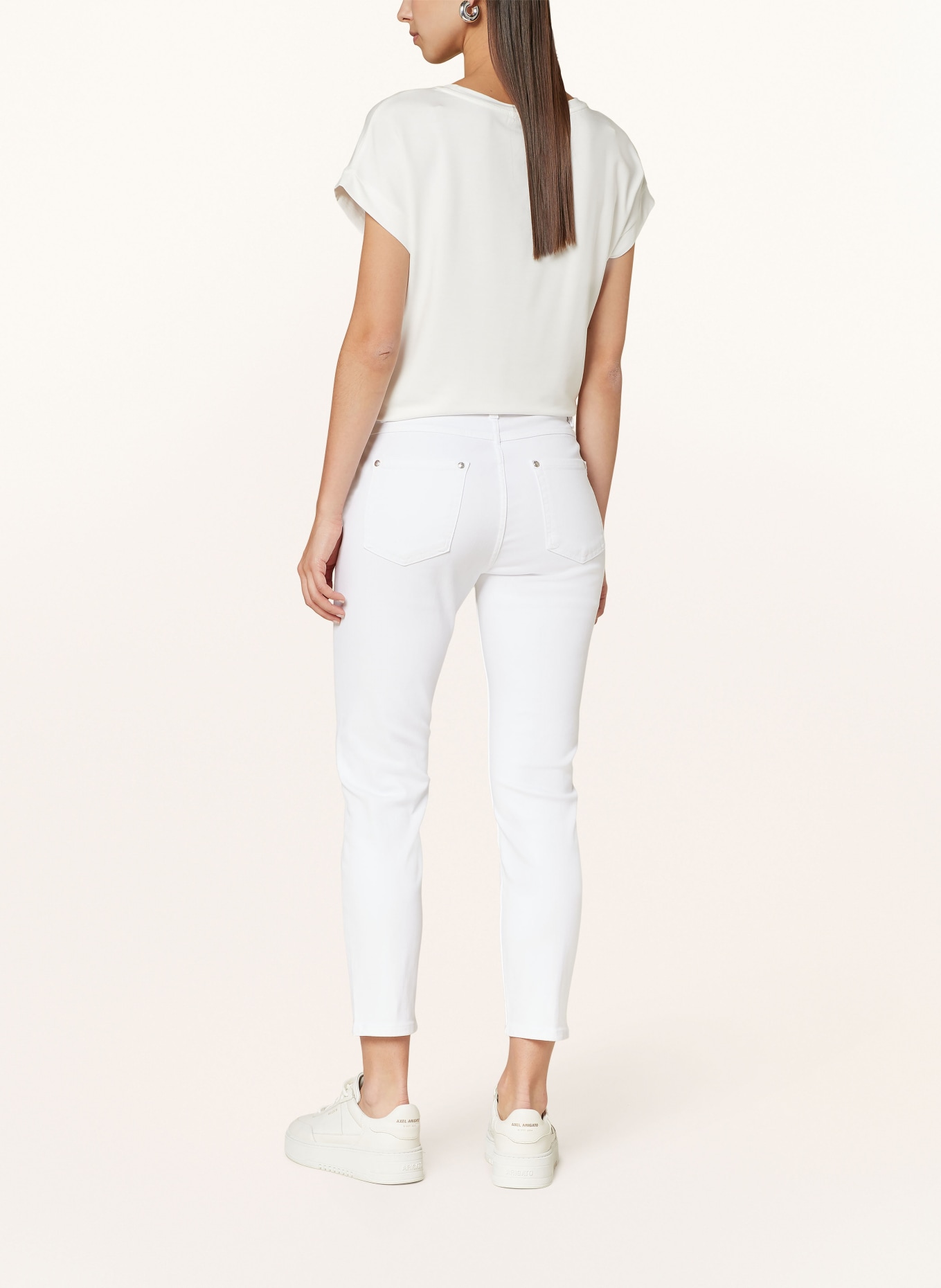 monari 7/8 jeans with decorative gems, Color: WHITE (Image 3)