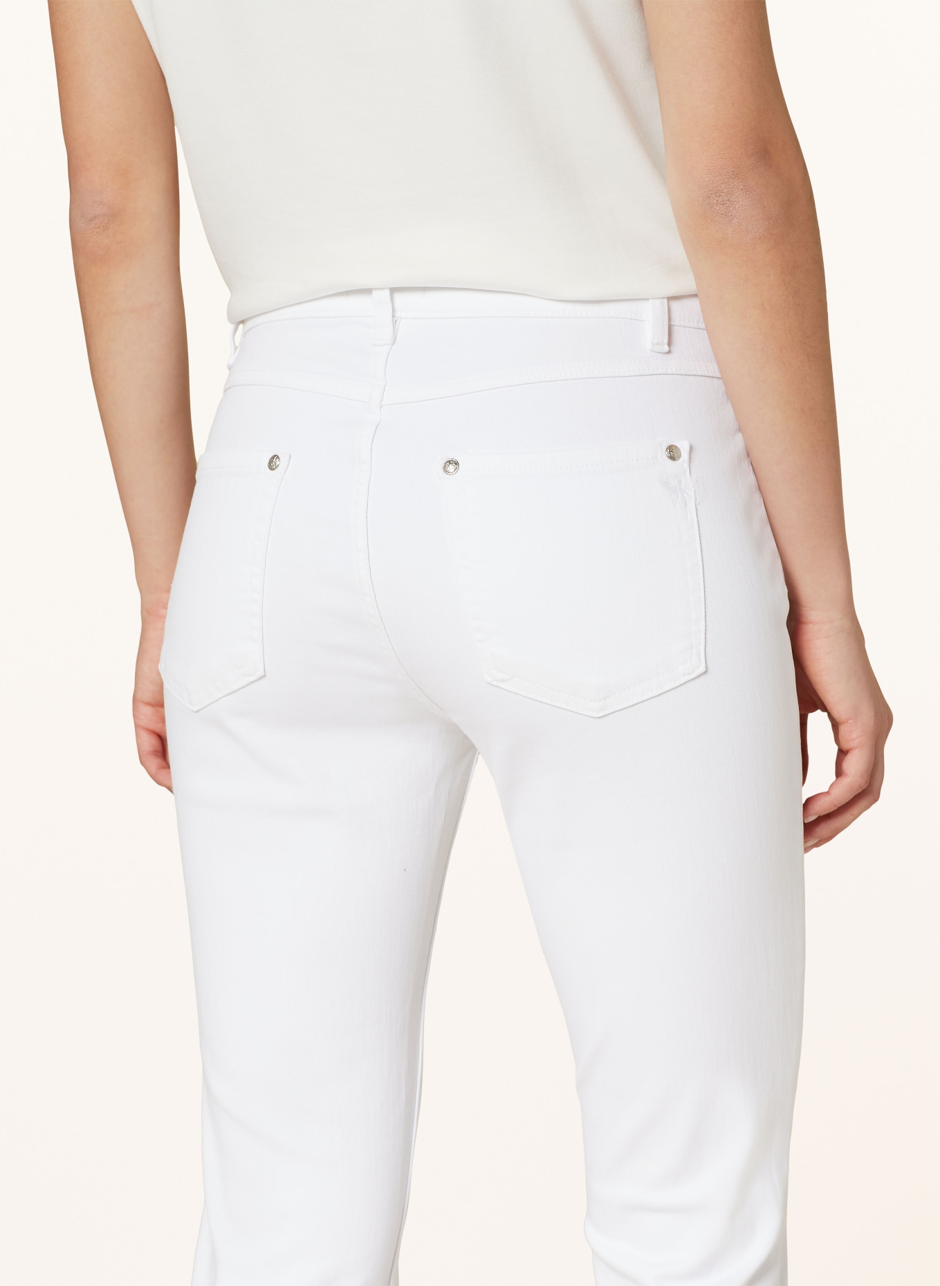 monari 7/8-Jeans mit Schmucksteinen, Farbe: WEISS (Bild 5)