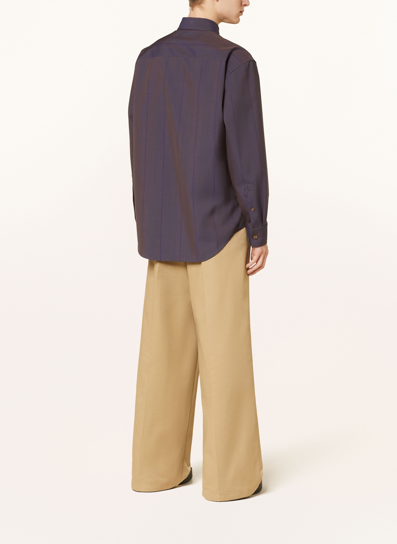 BURBERRY Shirt comfort fit, Color: DARK BLUE/ ORANGE (Image 3)