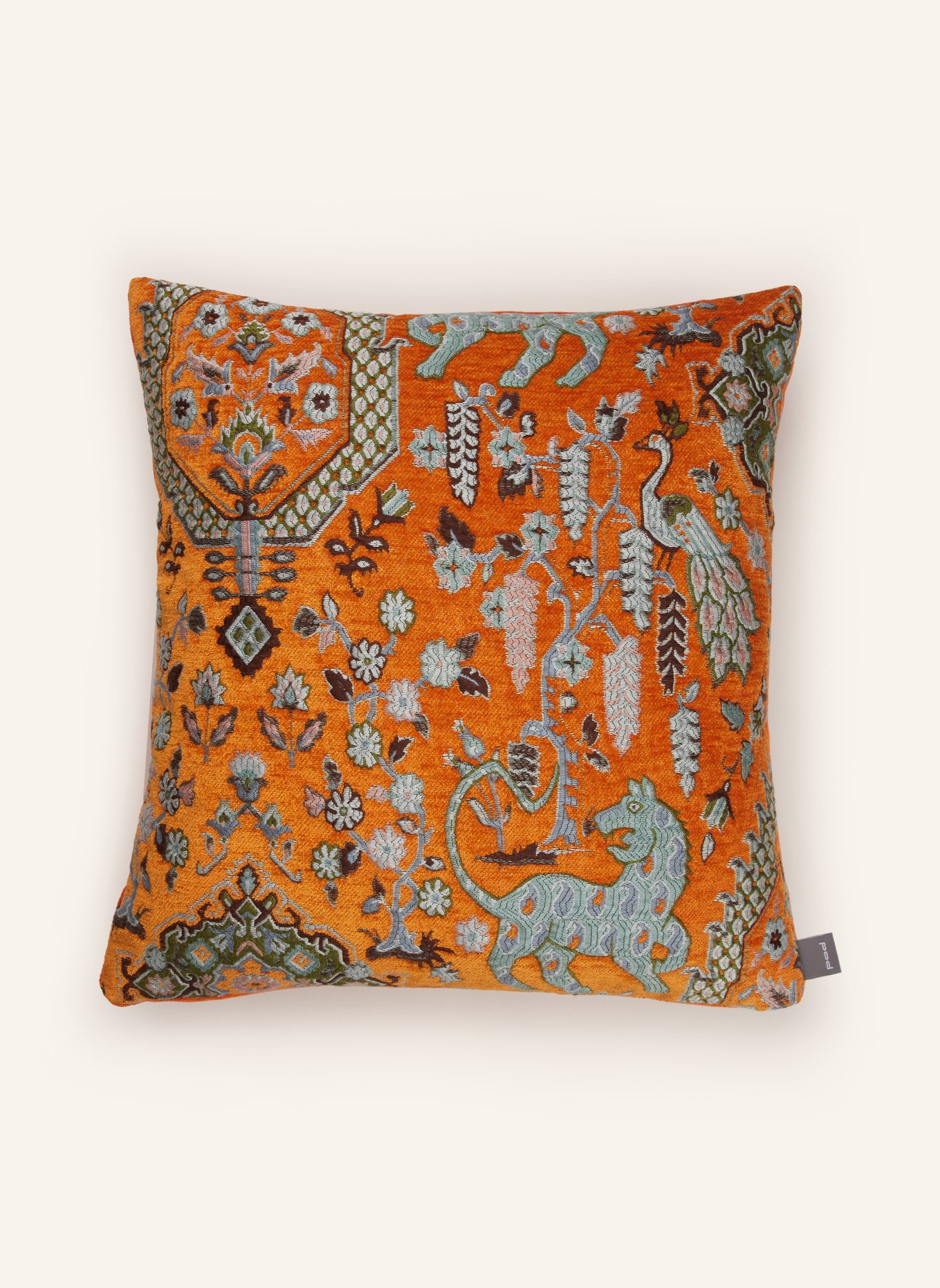 PAD Decorative cushion cover GRAZIA, Color: ORANGE/ GREEN/ LIGHT BLUE (Image 1)