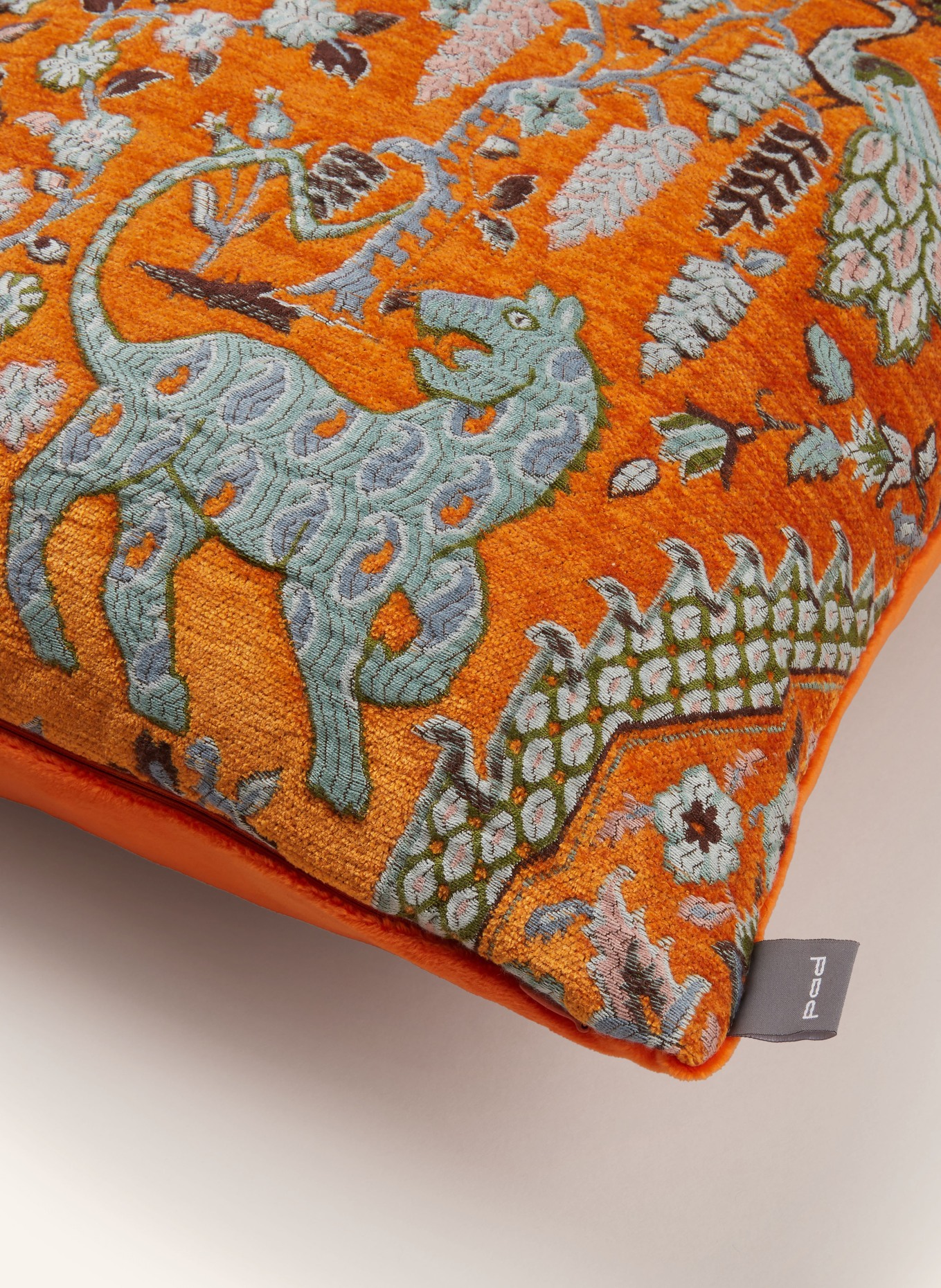 PAD Decorative cushion cover GRAZIA, Color: ORANGE/ GREEN/ LIGHT BLUE (Image 3)