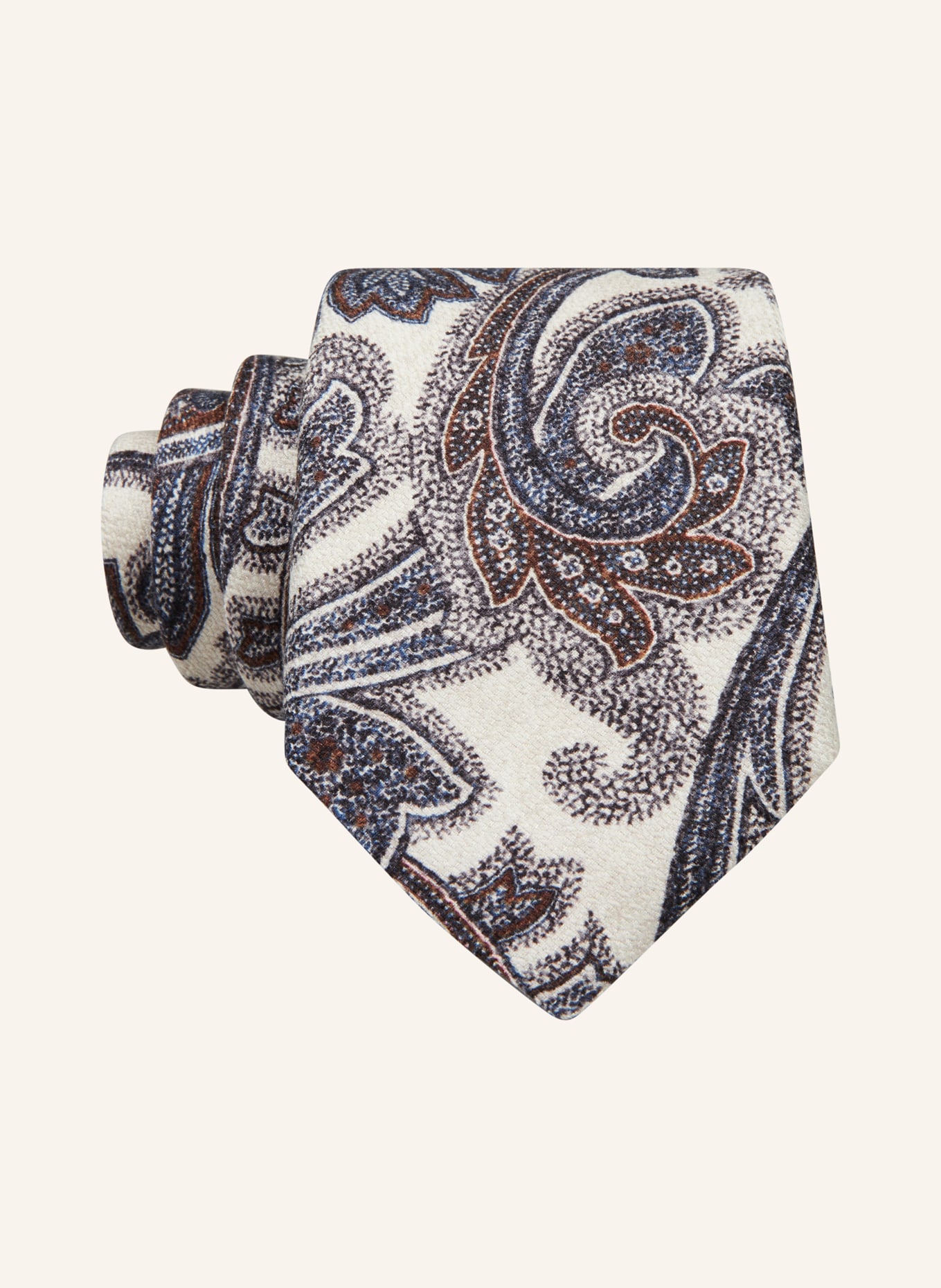 PAUL Tie, Color: ECRU/ BLUE/ BROWN (Image 1)