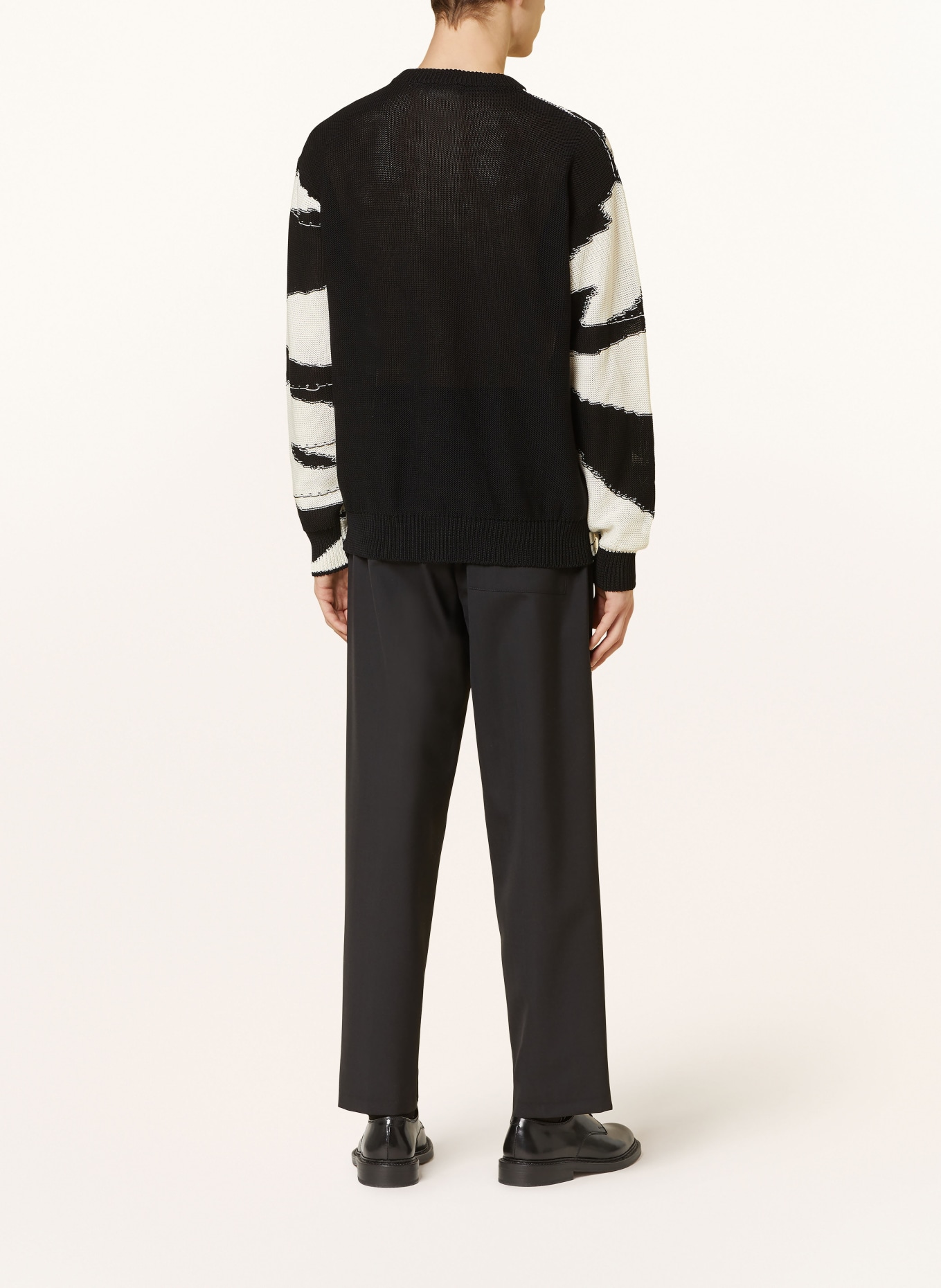 roberto collina Sweater GRAPHIC, Color: BLACK/ WHITE (Image 3)