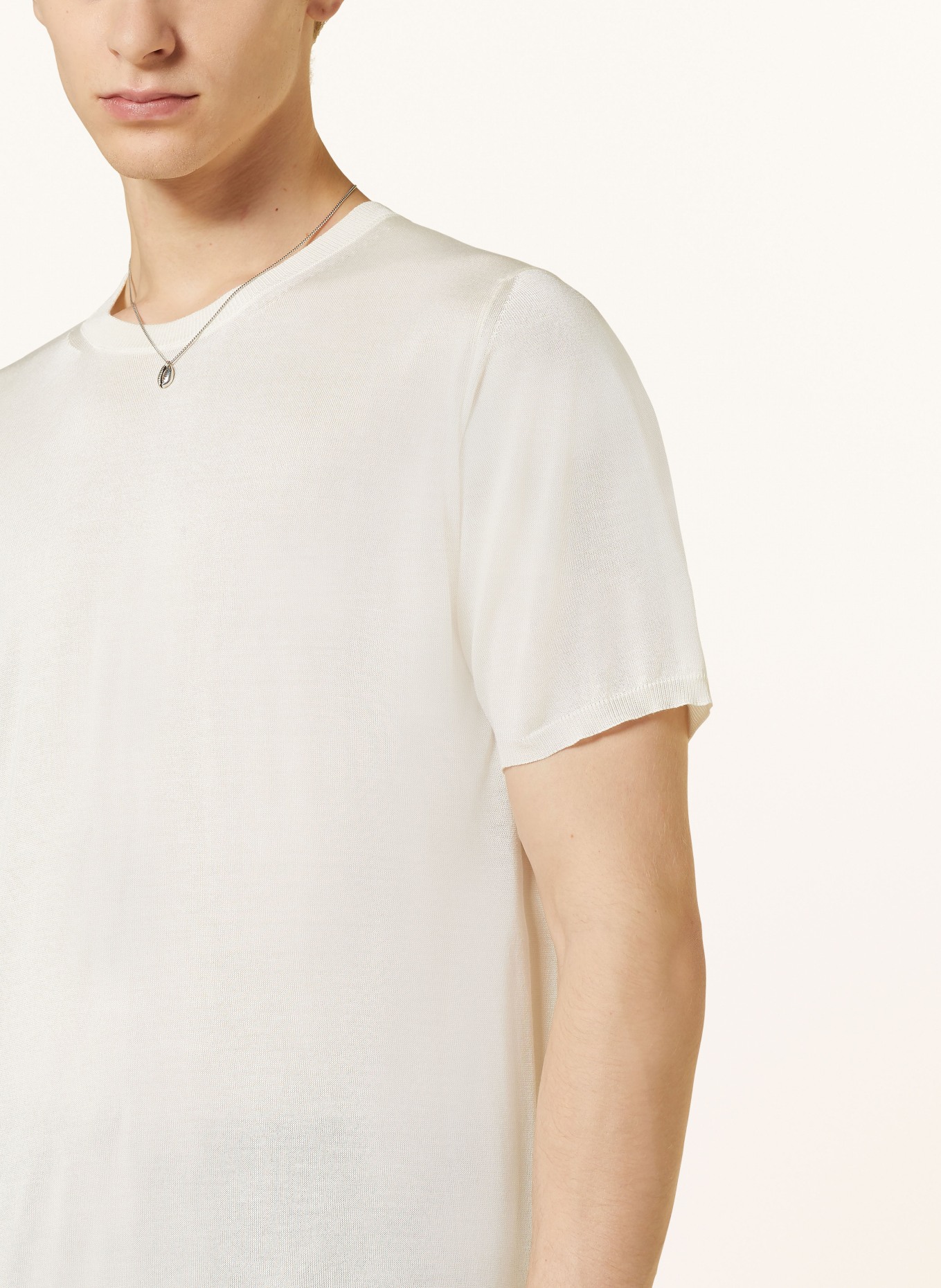 roberto collina T-shirt made of silk, Color: WHITE (Image 4)