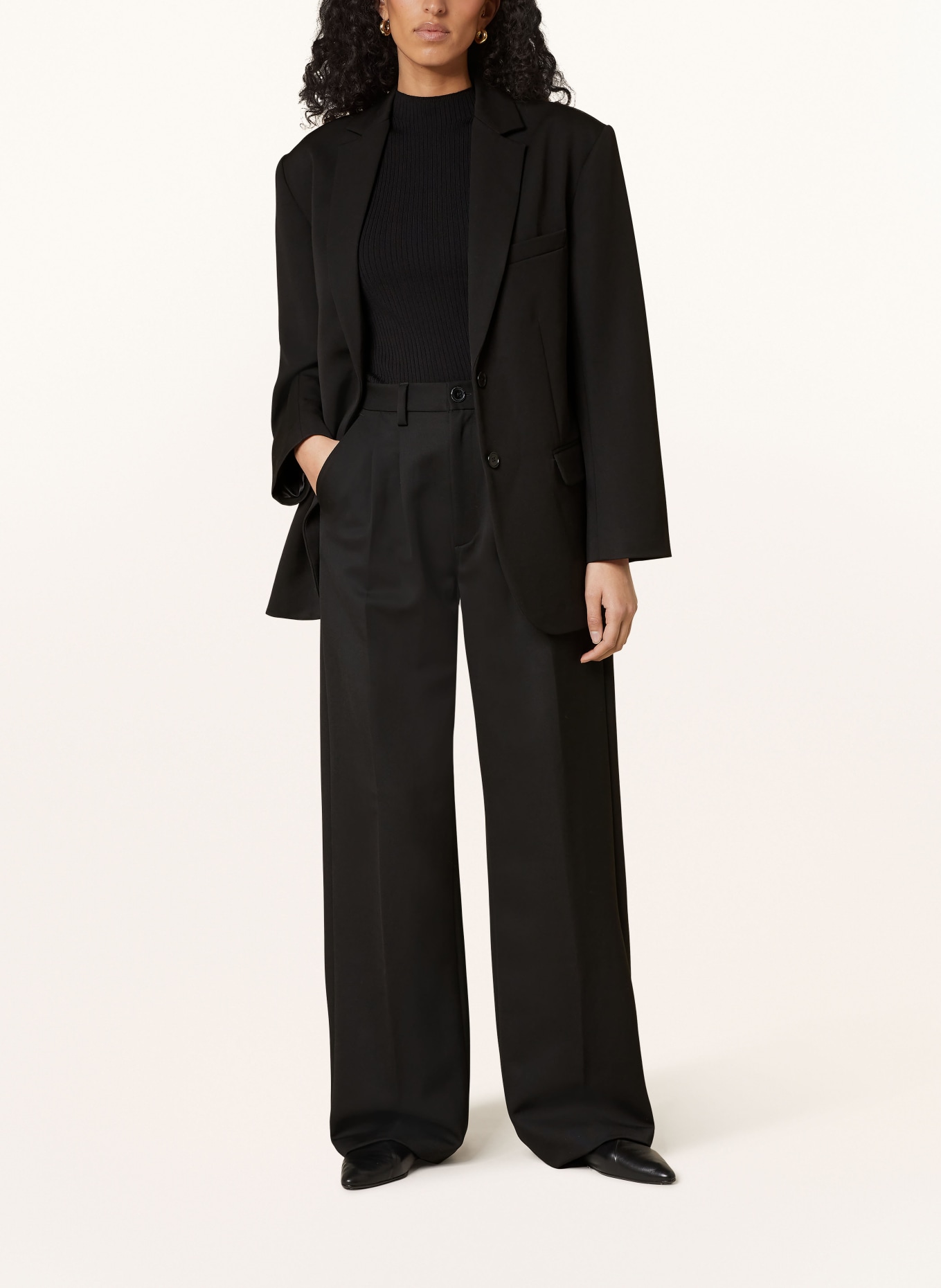 ANINE BING Wide leg trousers CARRIE, Color: BLACK (Image 2)