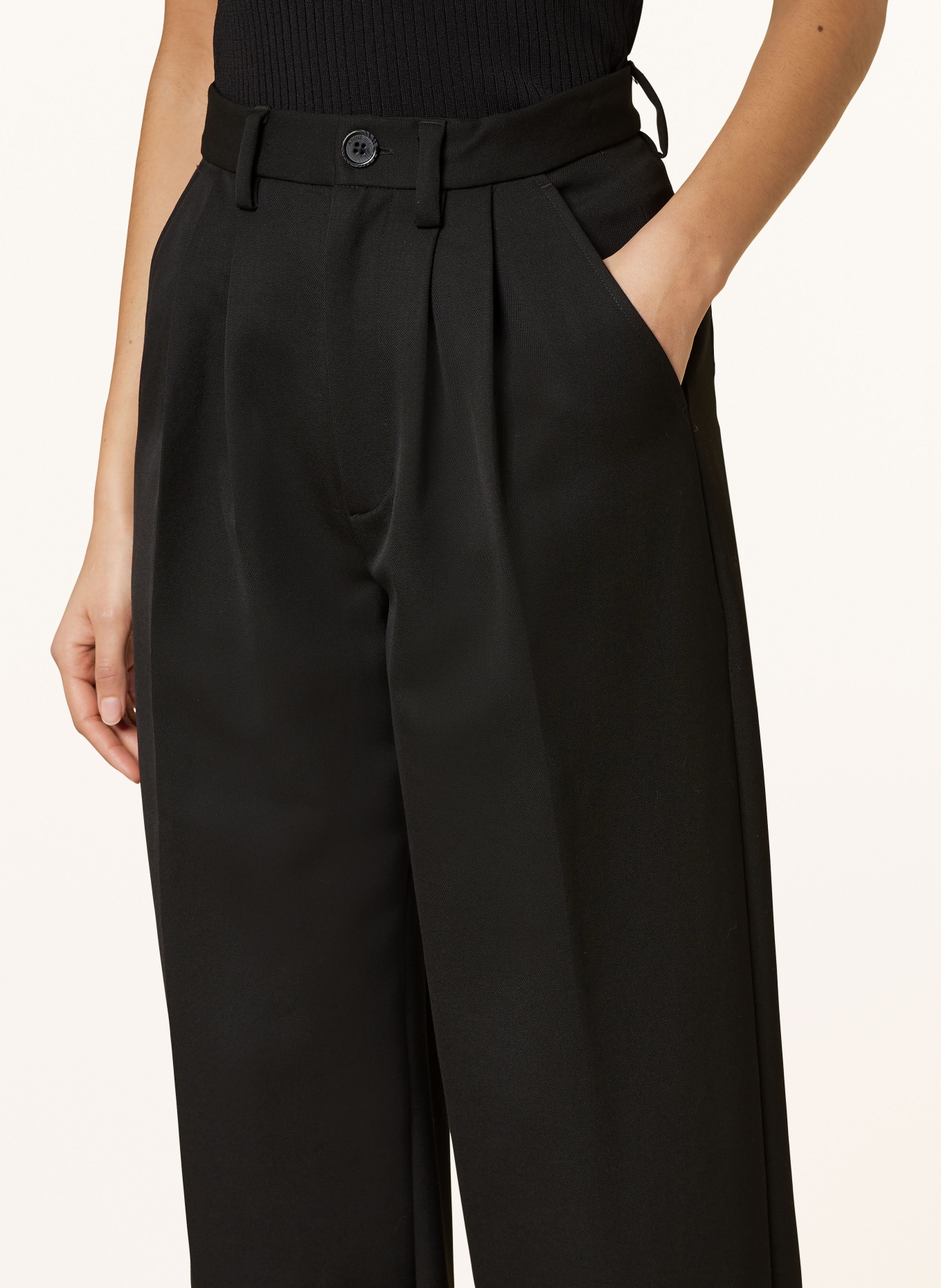 ANINE BING Wide leg trousers CARRIE, Color: BLACK (Image 5)