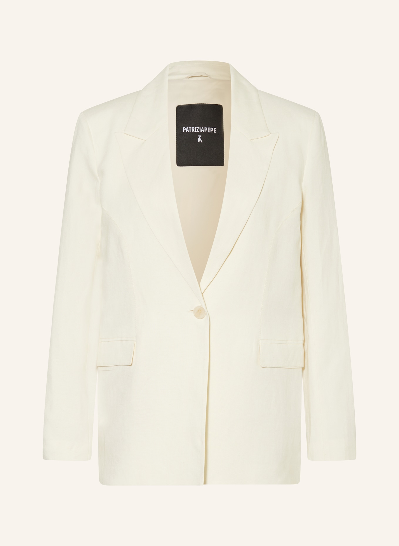 PATRIZIA PEPE Blazer with linen, Color: WHITE (Image 1)