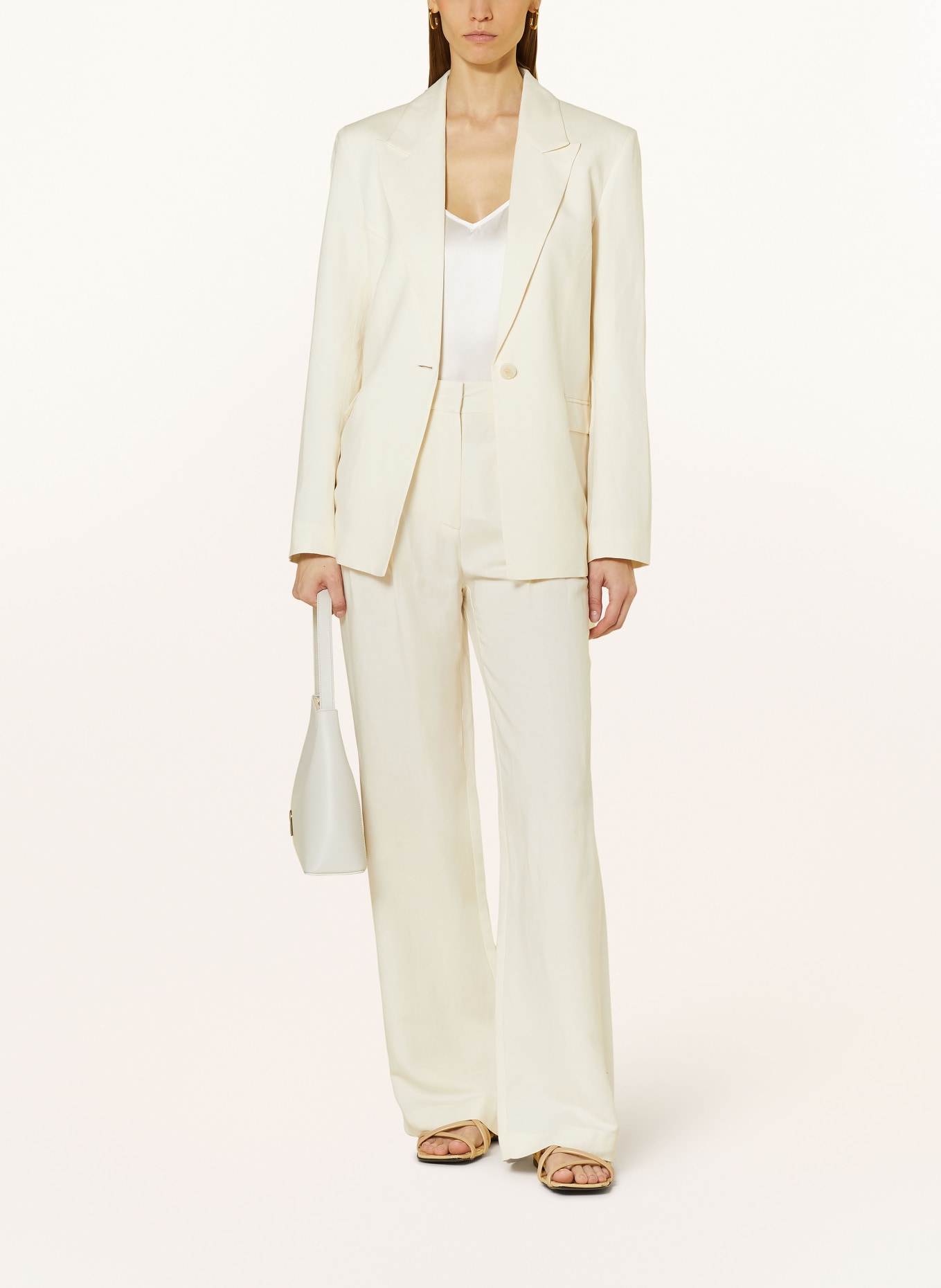 PATRIZIA PEPE Blazer with linen, Color: WHITE (Image 2)
