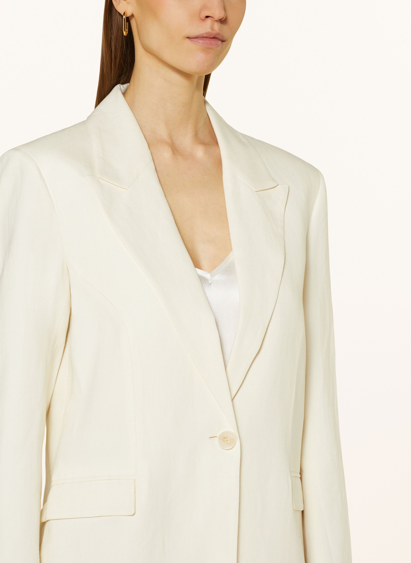 PATRIZIA PEPE Blazer with linen, Color: WHITE (Image 4)
