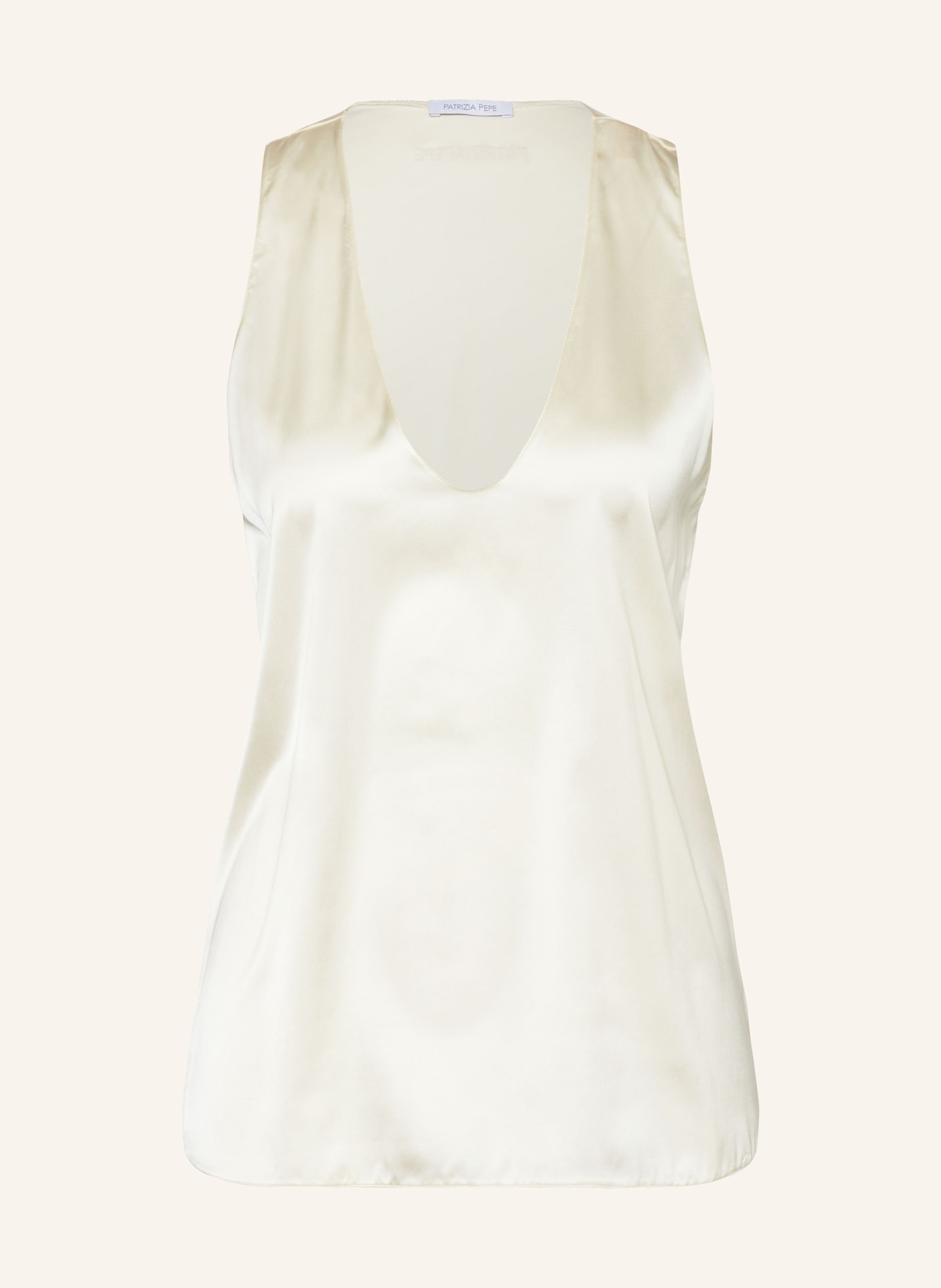 PATRIZIA PEPE Blouse top in satin, Color: ECRU (Image 1)