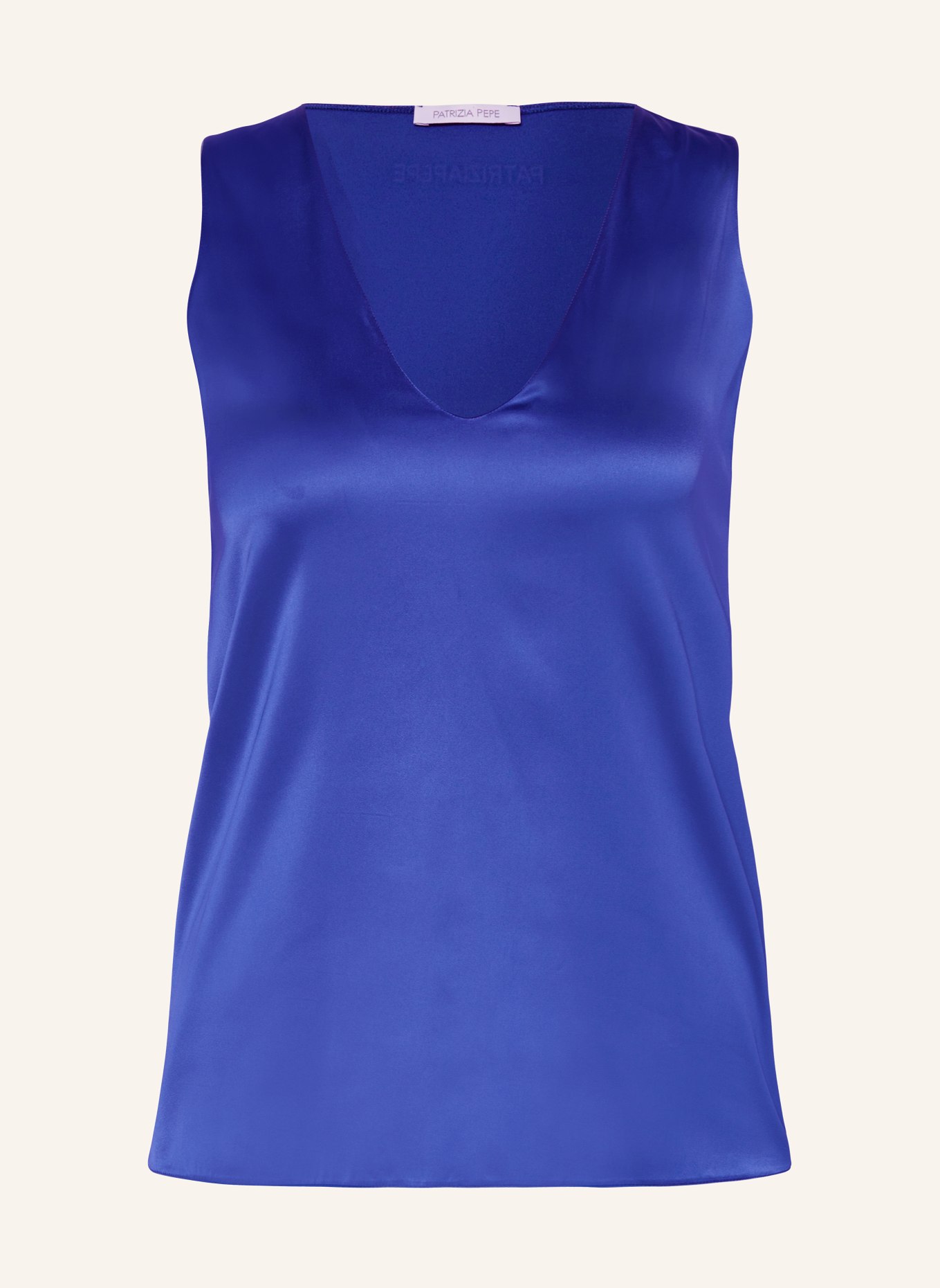 PATRIZIA PEPE Blouse top in satin: BLUE
