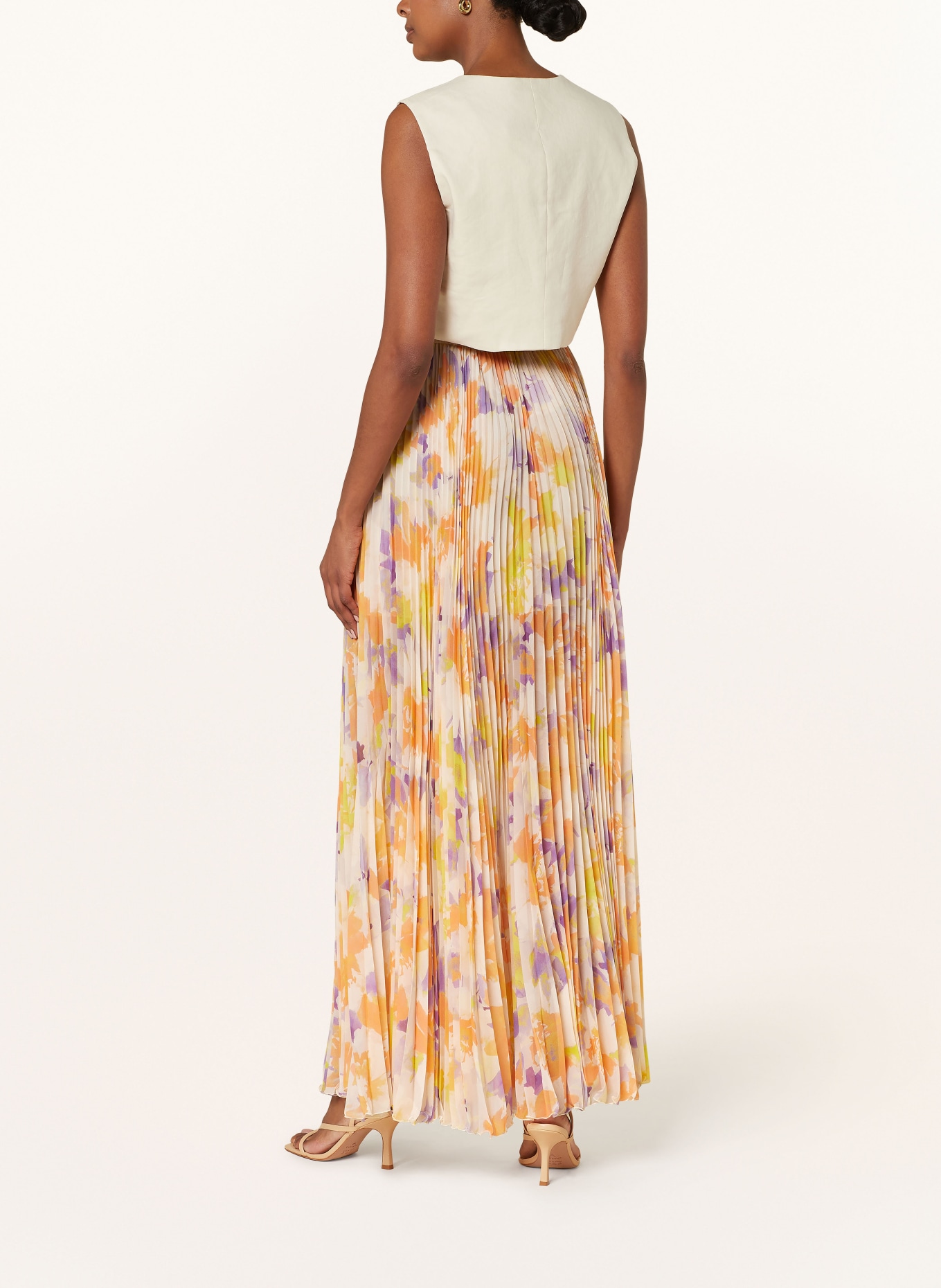 PATRIZIA PEPE Pleated skirt, Color: YELLOW/ PURPLE/ ORANGE (Image 3)