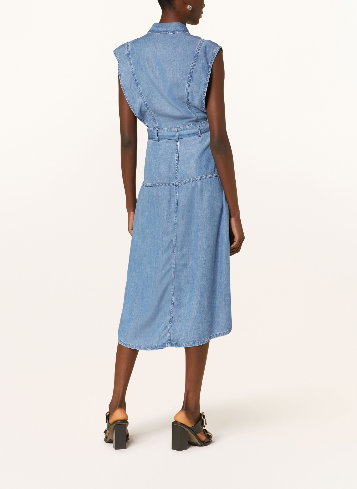 PATRIZIA PEPE Kleid in Jeansoptik, Farbe: BLAU (Bild 3)