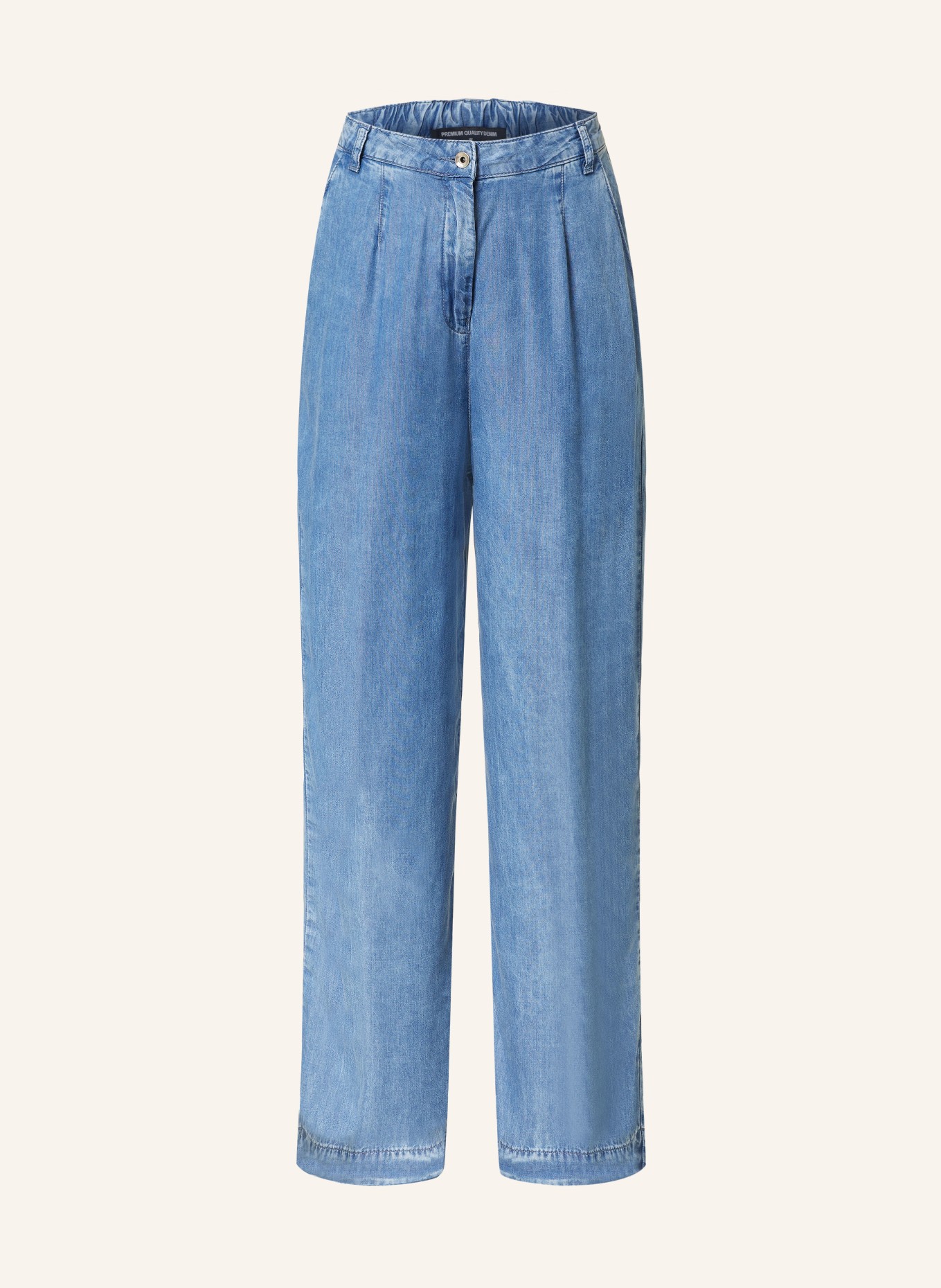 PATRIZIA PEPE Wide leg trousers in denim look, Color: BLUE (Image 1)