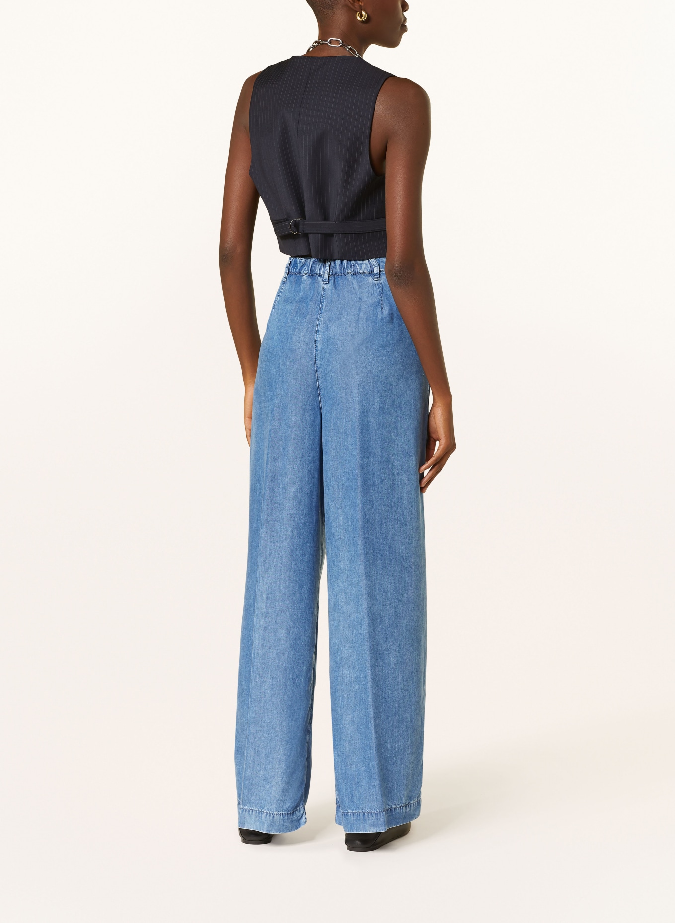 PATRIZIA PEPE Spodnie marlena w stylu jeansowym, Kolor: NIEBIESKI (Obrazek 3)