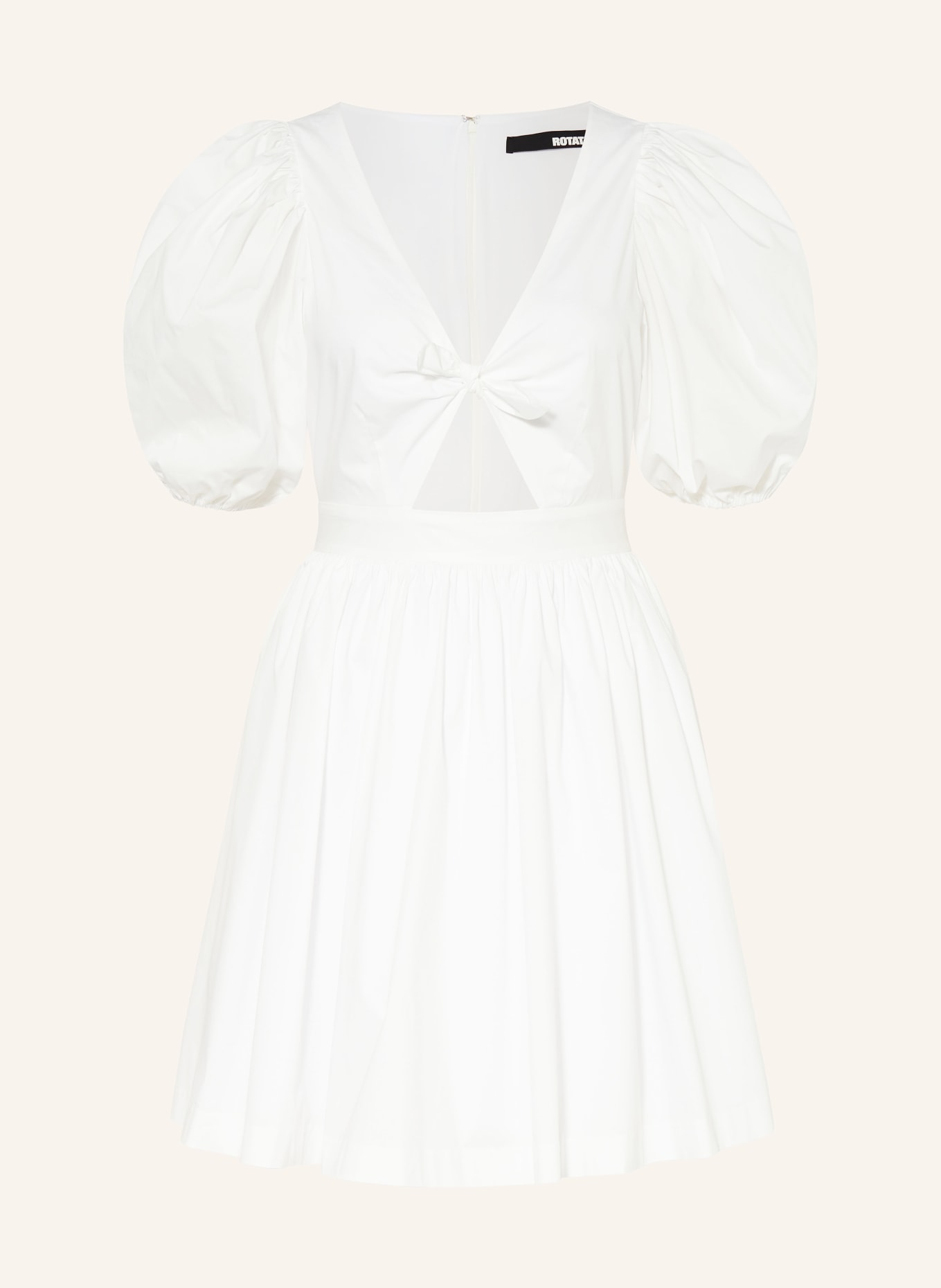 ROTATE Dress with cut-out, Color: WHITE (Image 1)