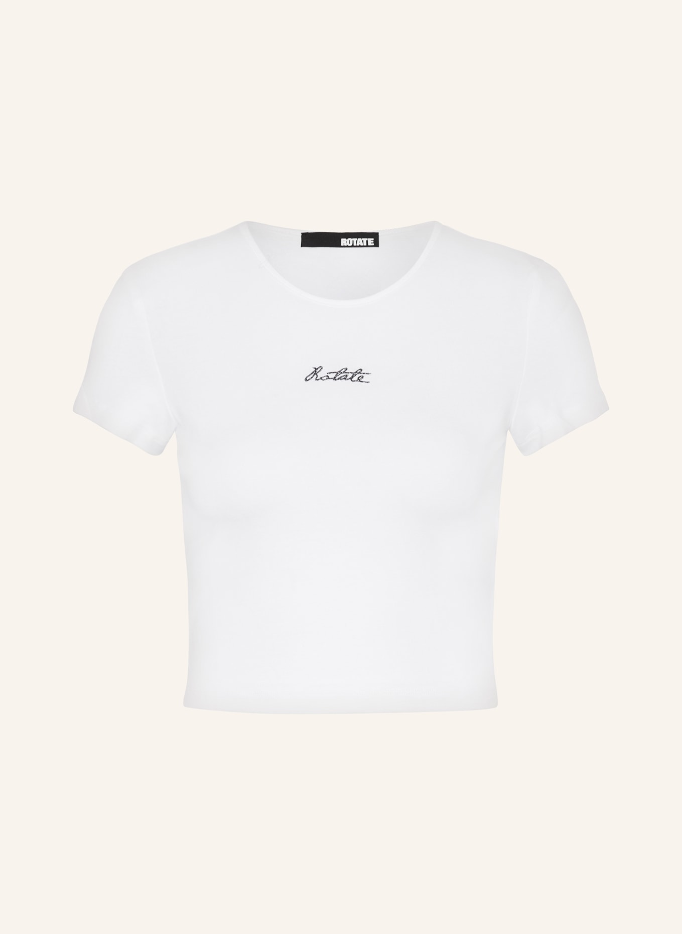 ROTATE Cropped shirt, Color: WHITE (Image 1)