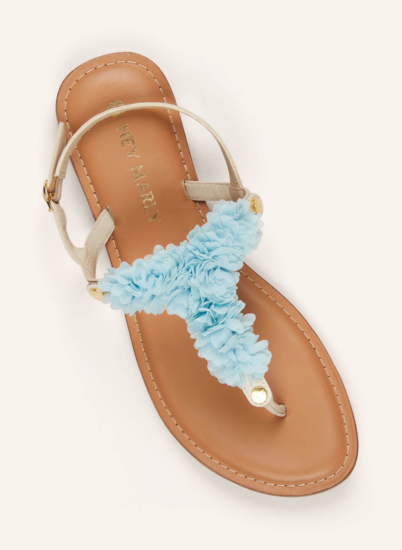 HEY MARLY Sandal upper SOFT FLOWER, Color: LIGHT BLUE/ CREAM (Image 2)