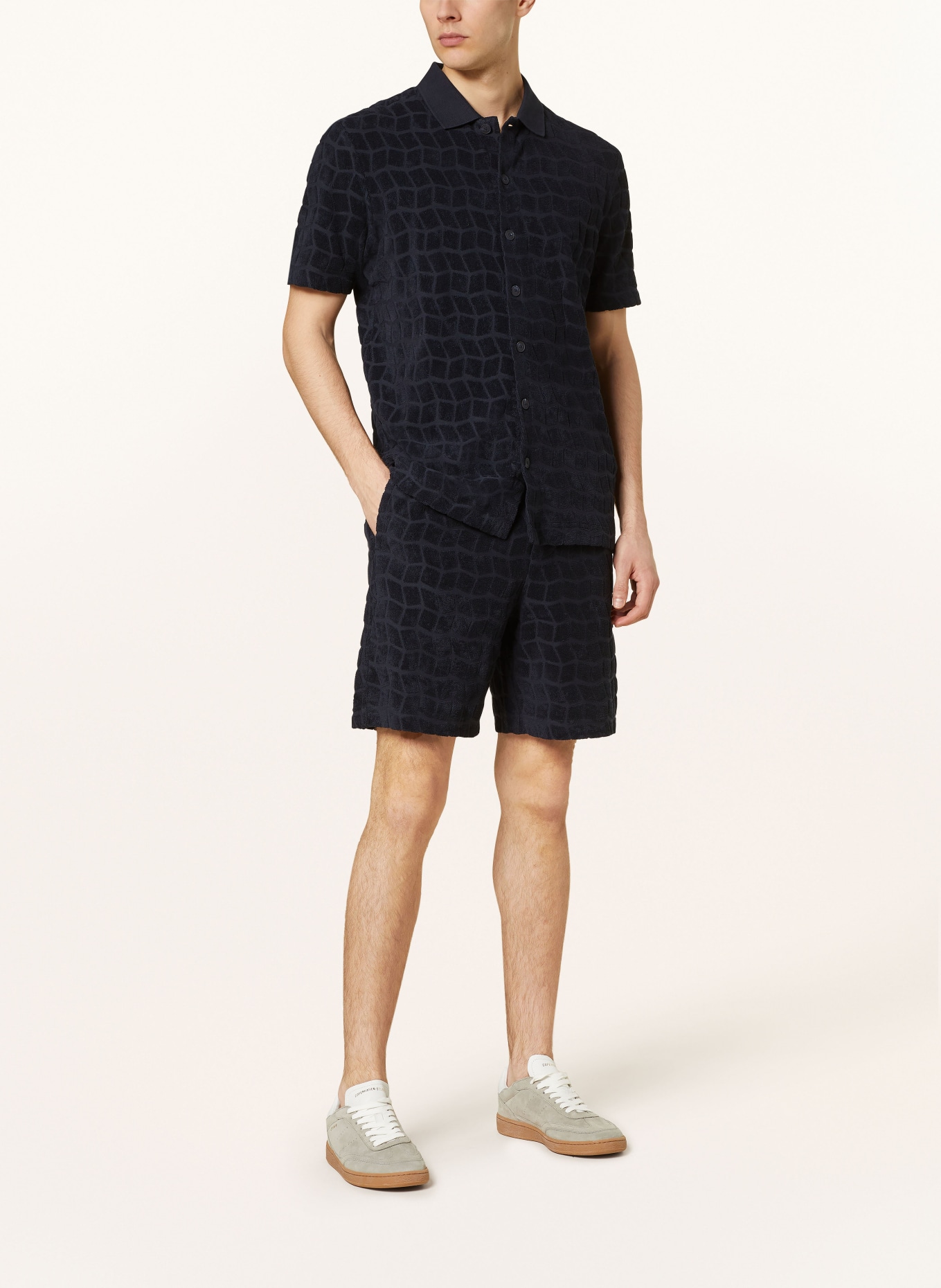 Marc O'Polo Terry cloth shorts regular fit, Color: DARK BLUE (Image 2)