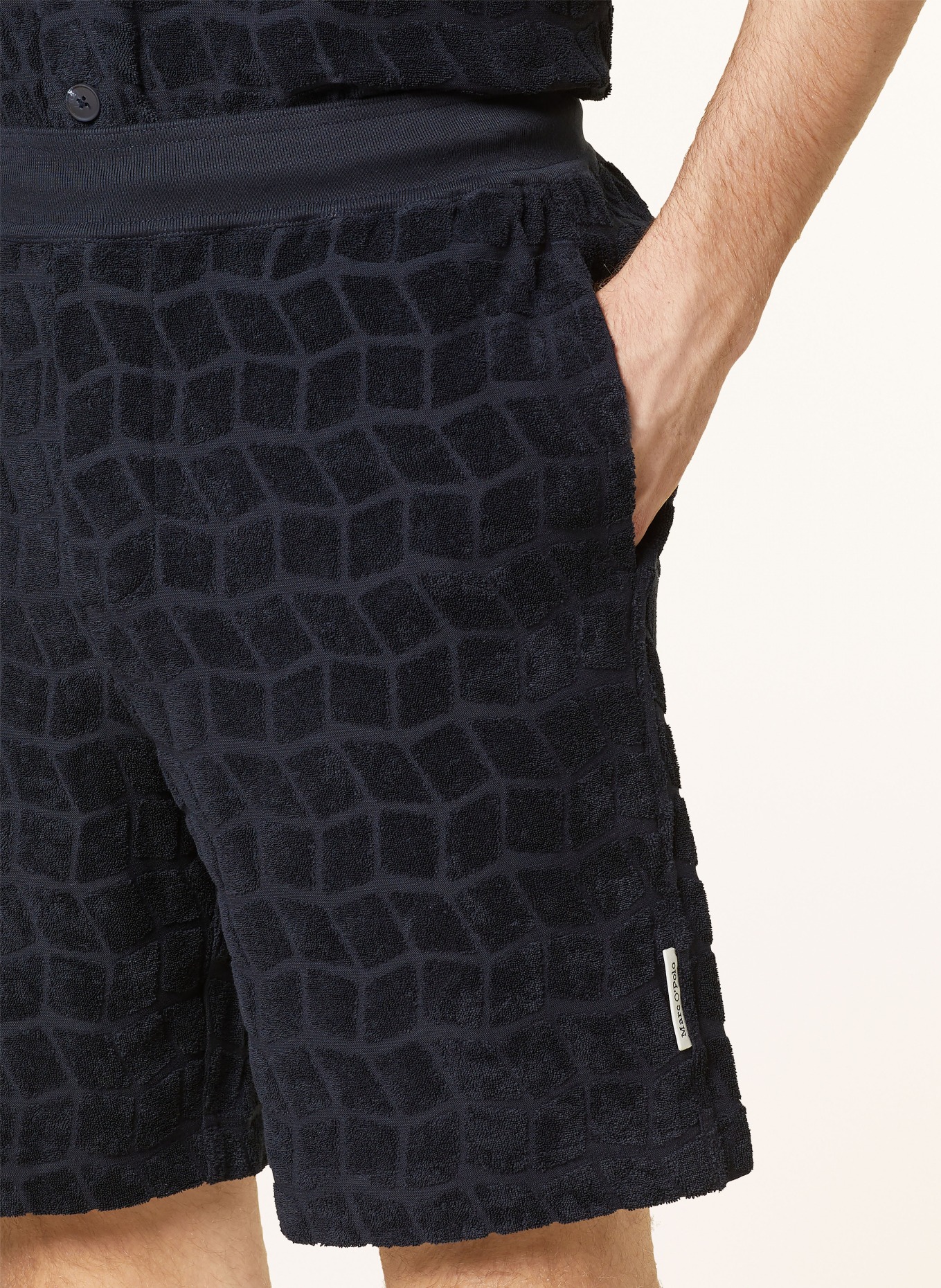 Marc O'Polo Frotteeshorts Regular Fit, Farbe: DUNKELBLAU (Bild 5)