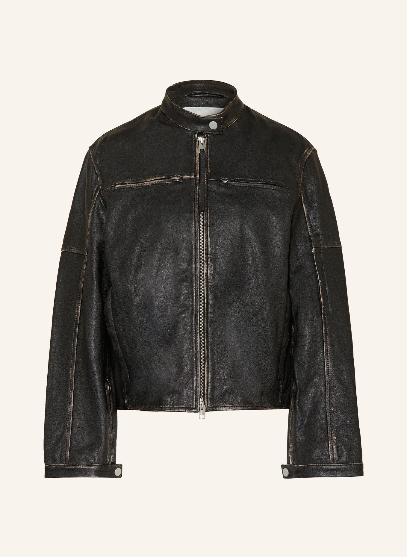 COS Leather jacket, Color: BLACK (Image 1)