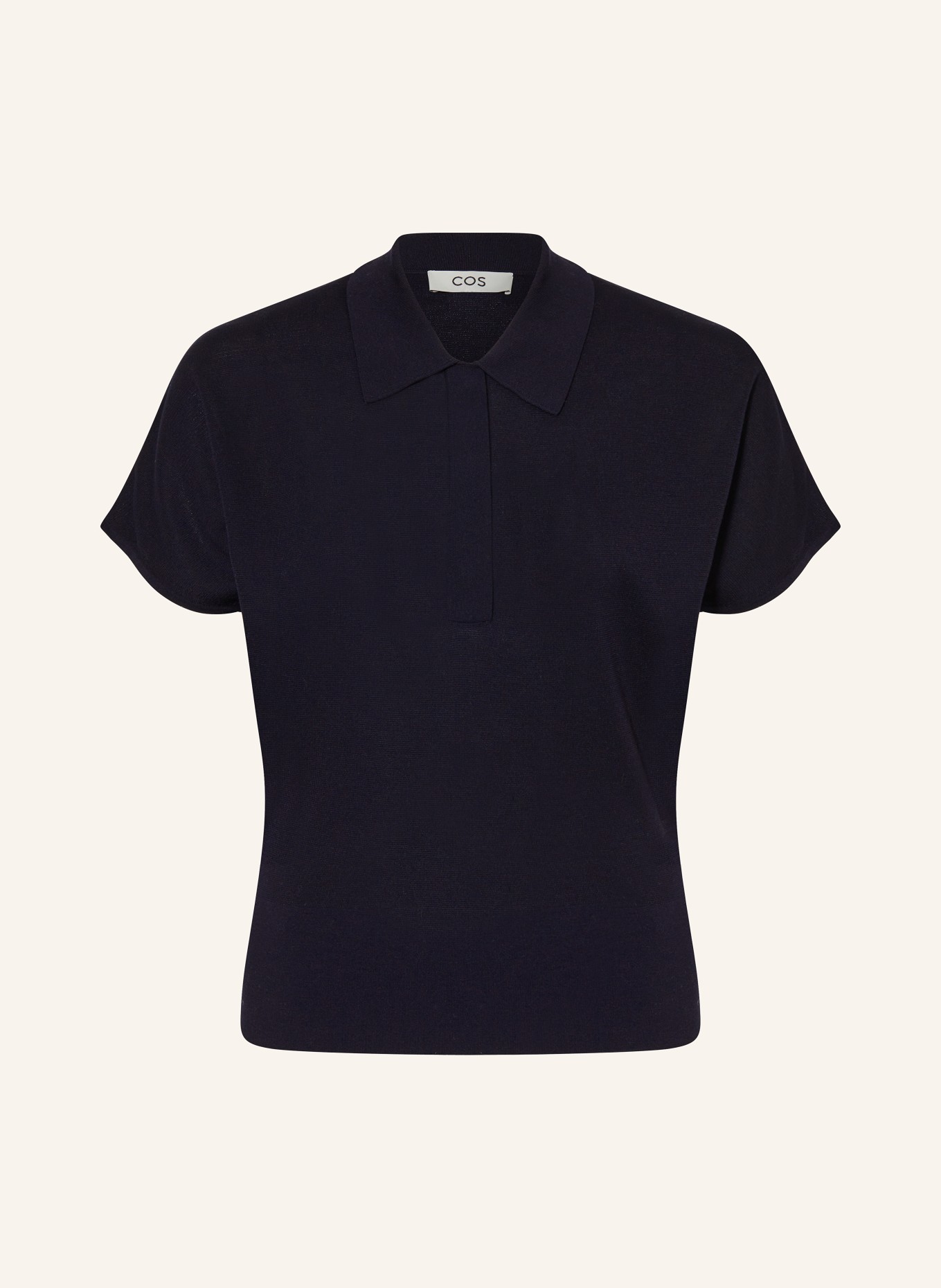 COS Knitted polo shirt, Color: DARK BLUE (Image 1)