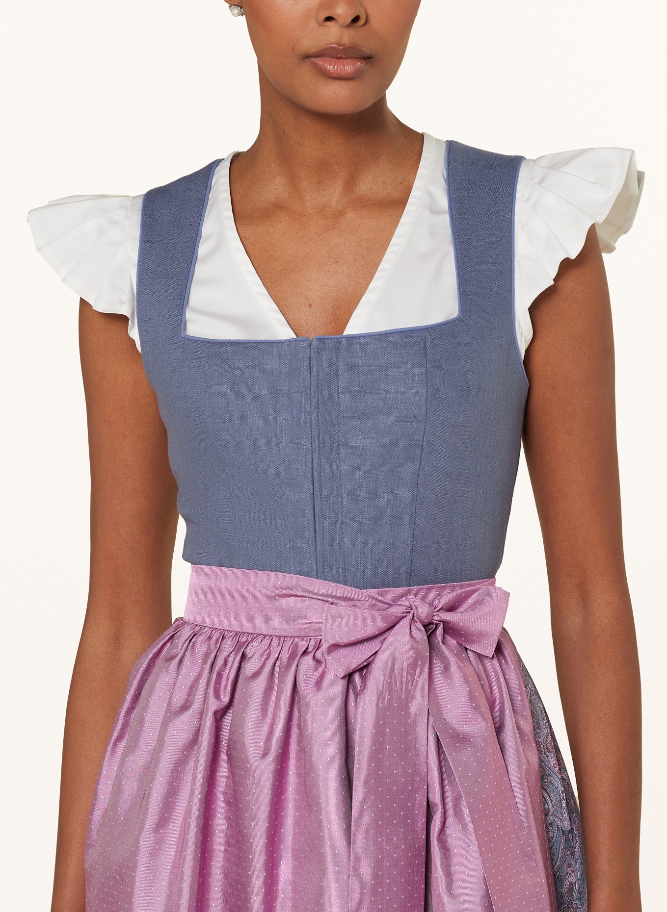 ALISSA BY KINGA MATHE Dirndl blouse KIKI with frills, Color: WHITE (Image 3)