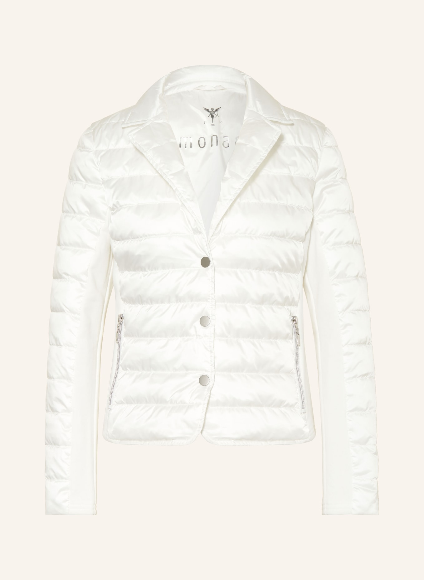 monari Quilted jacket in mixed materials, Color: WHITE (Image 1)
