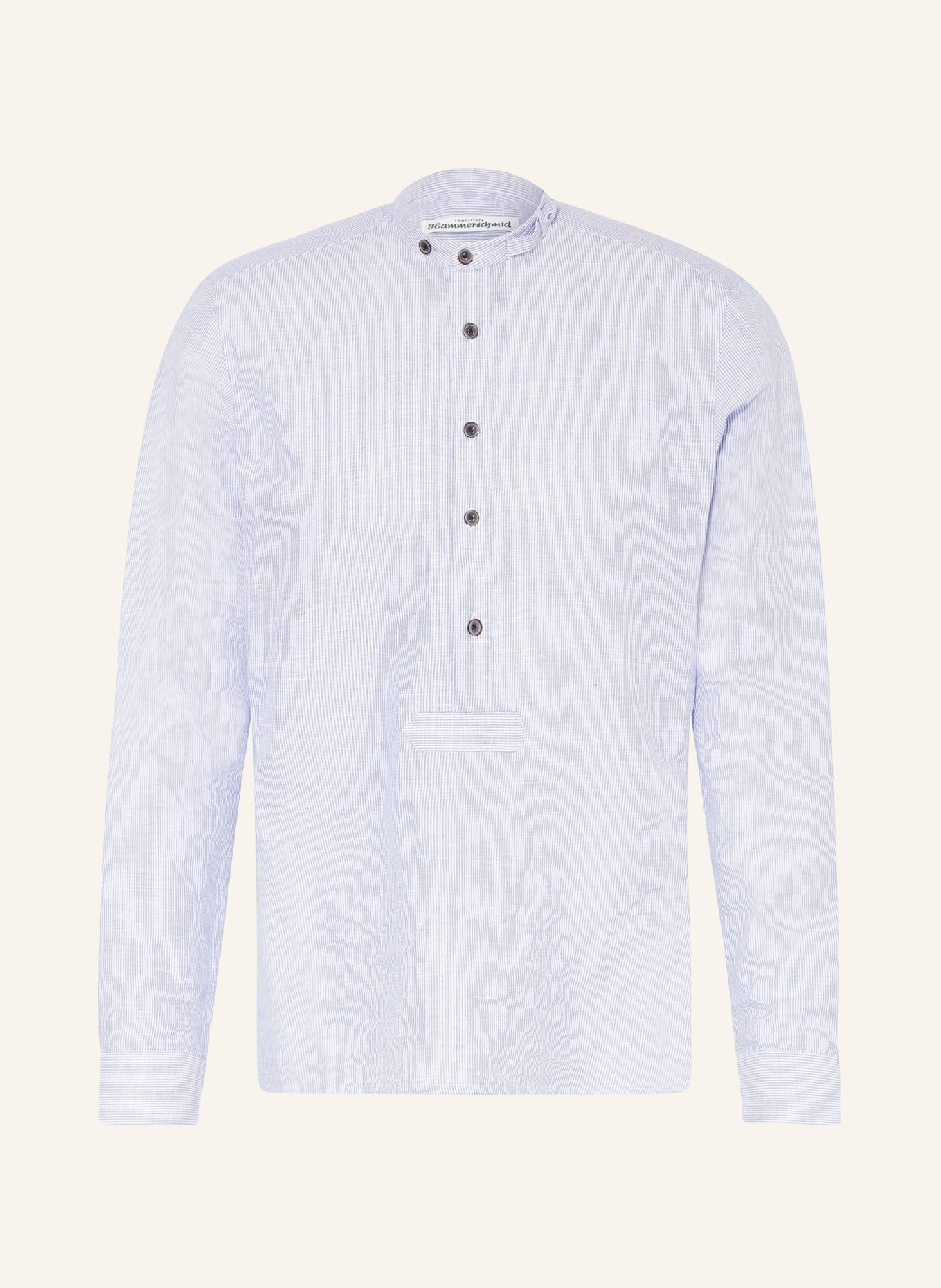 Hammerschmid Trachten shirt PFOAD regular fit, Color: WHITE/ LIGHT BLUE (Image 1)