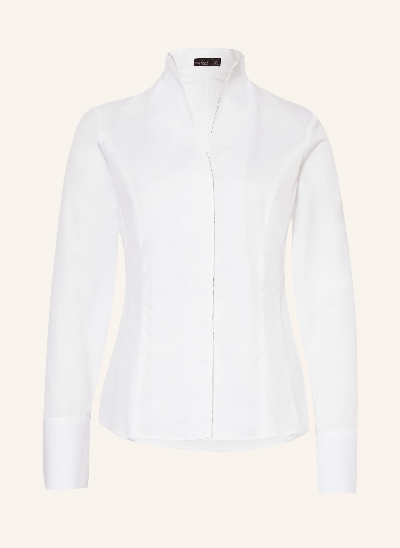 van Laack Blouse ALICE with decorative gems, Color: WHITE (Image 1)