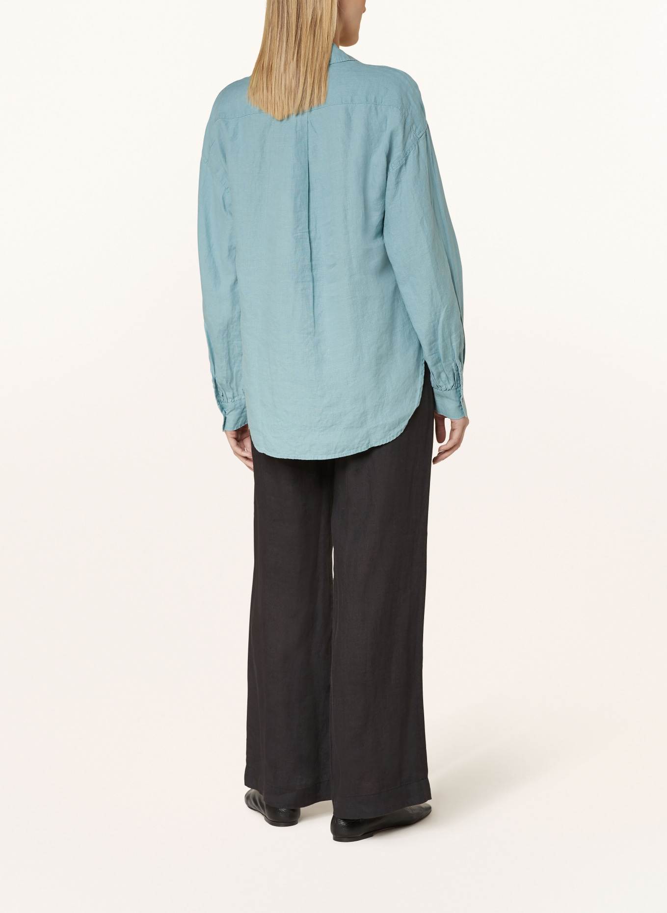 Marc O'Polo Shirt blouse made of linen, Color: LIGHT BLUE (Image 3)