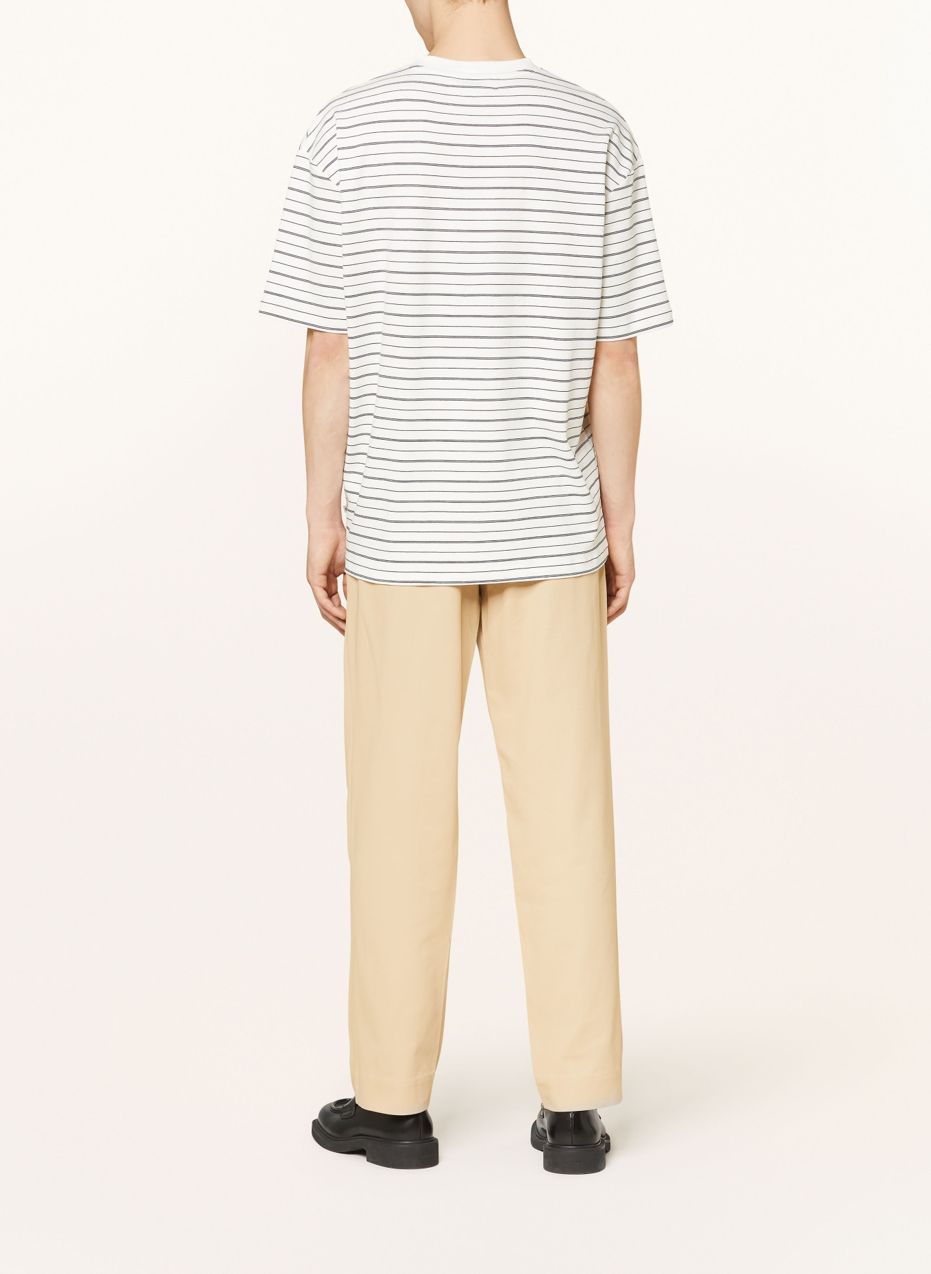SAMSØE  SAMSØE T-shirt SAKINGSTON: BLANC / BLEU FONCÉ