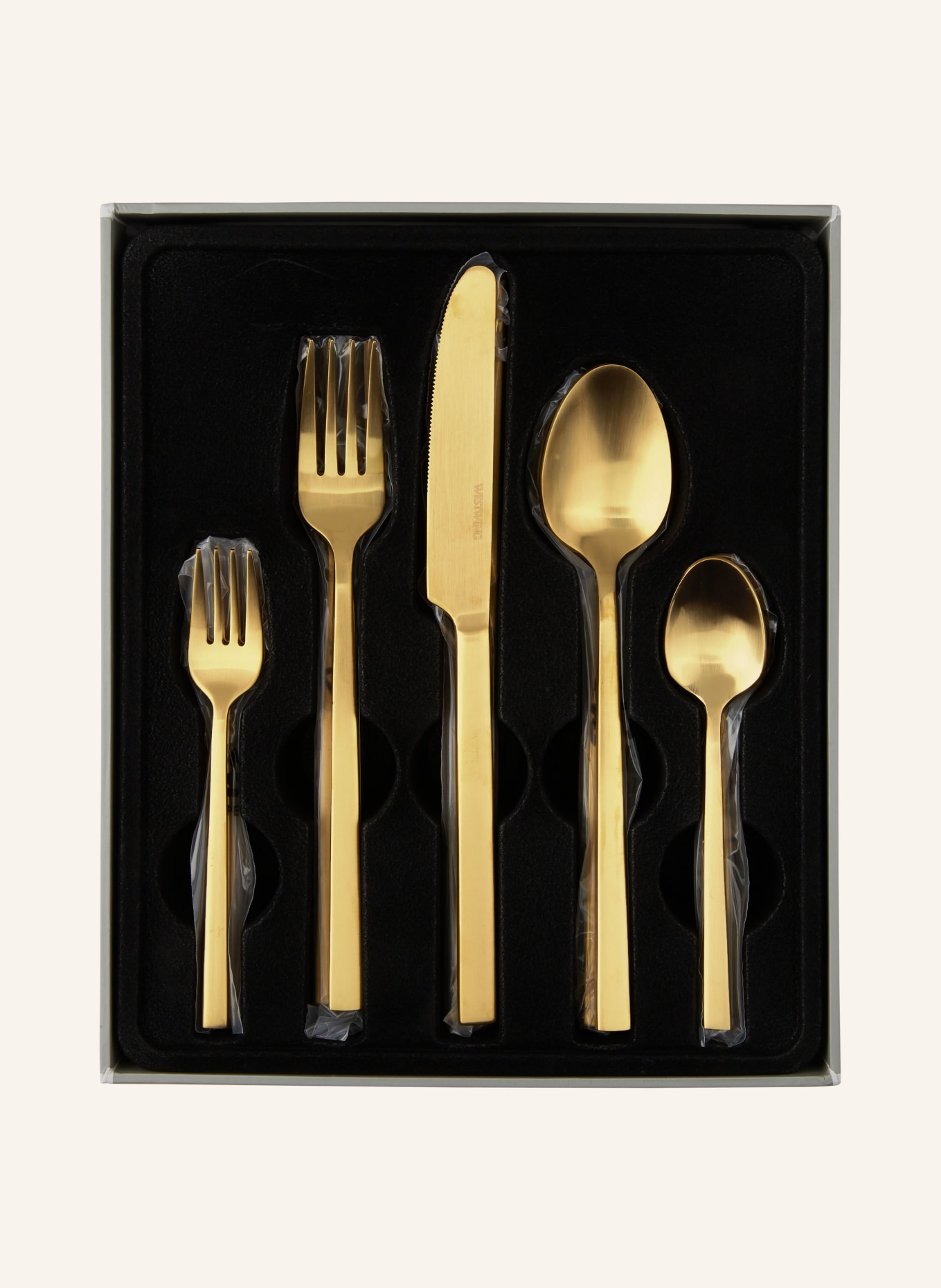 Westwing Collection 20-tlg. Besteck-Set SHINE, Farbe: GOLD (Bild 2)