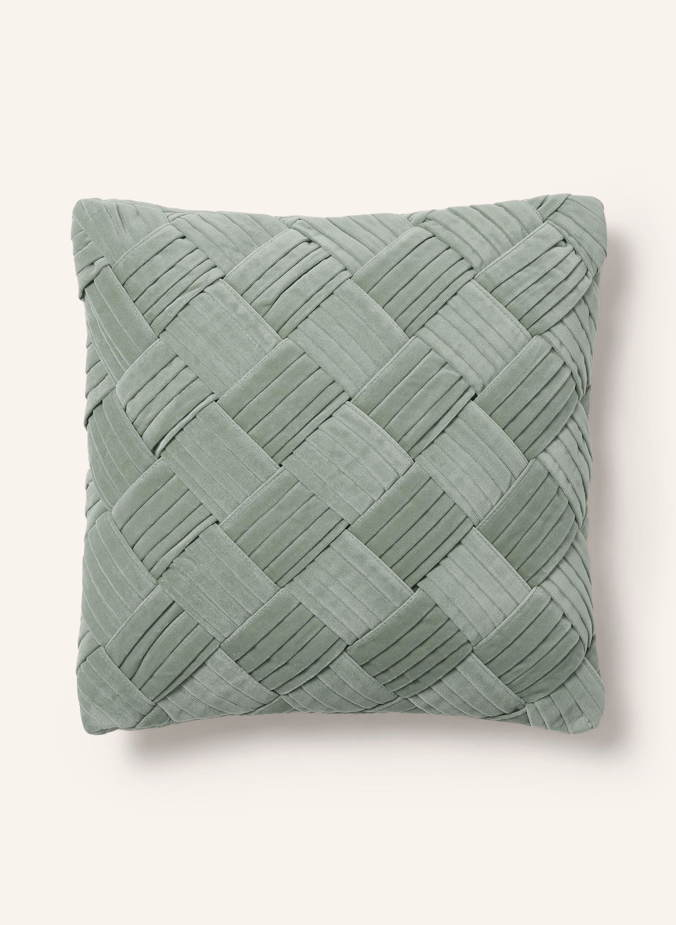 Westwing Collection Decorative cushion cover SINA in velvet, Color: GREEN (Image 1)
