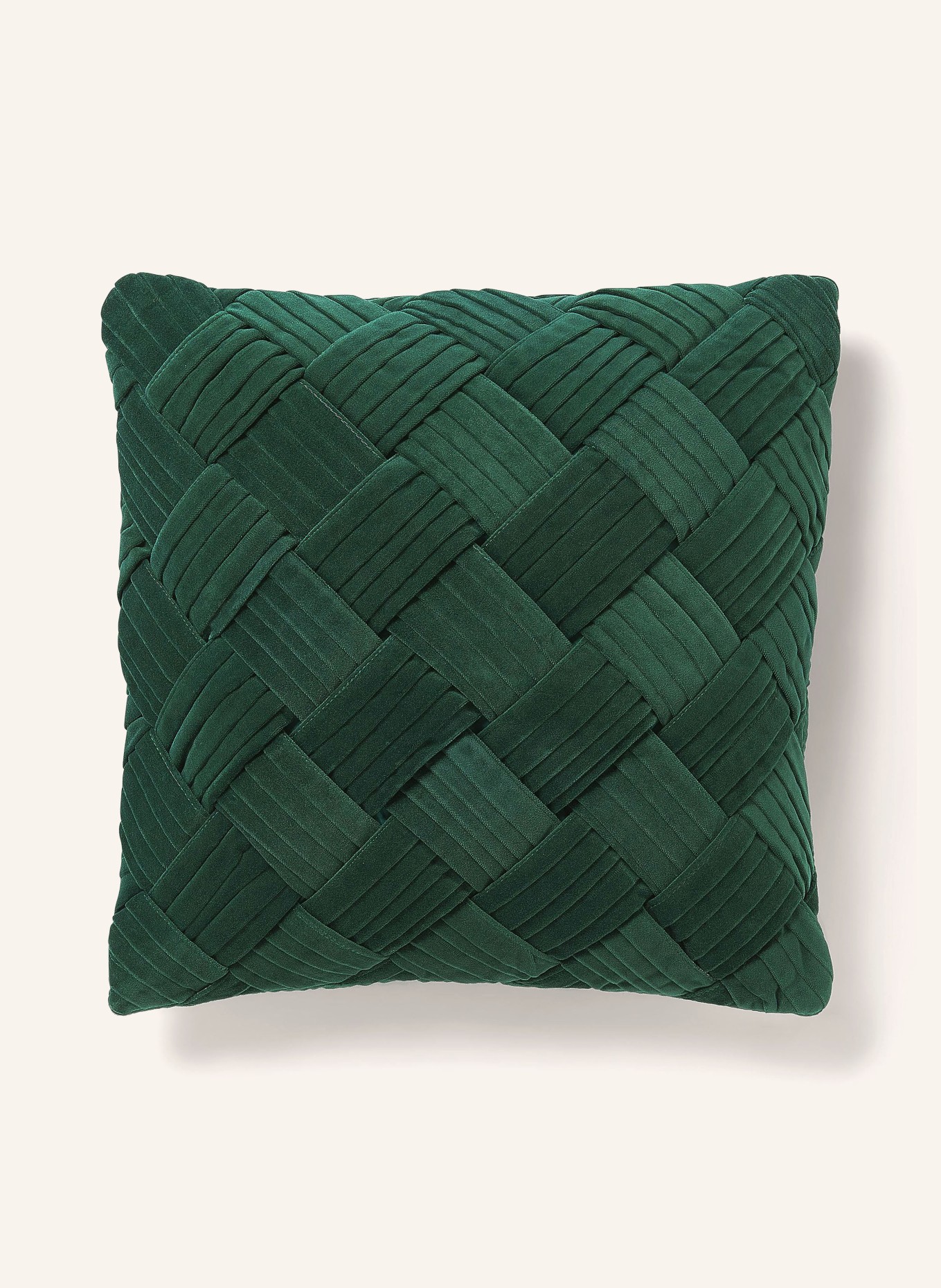Westwing Collection Decorative cushion cover SINA in velvet, Color: DARK GREEN (Image 1)